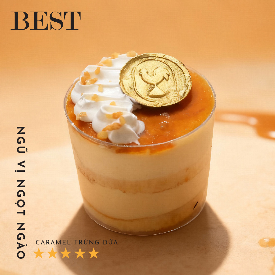 Bánh caramel trứng dừa (cốc)