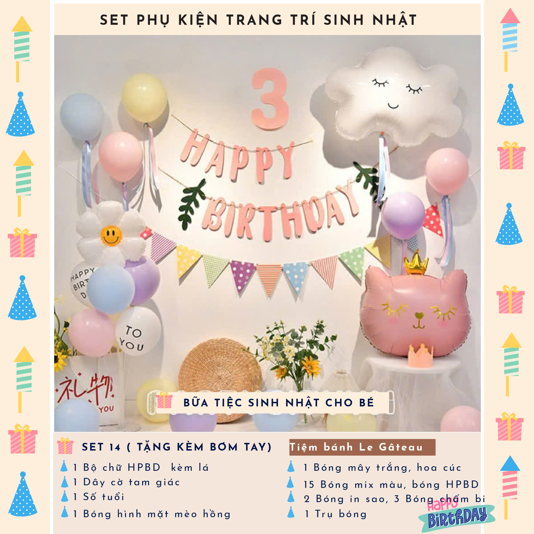Bộ trang trí sinh nhật (SS014)