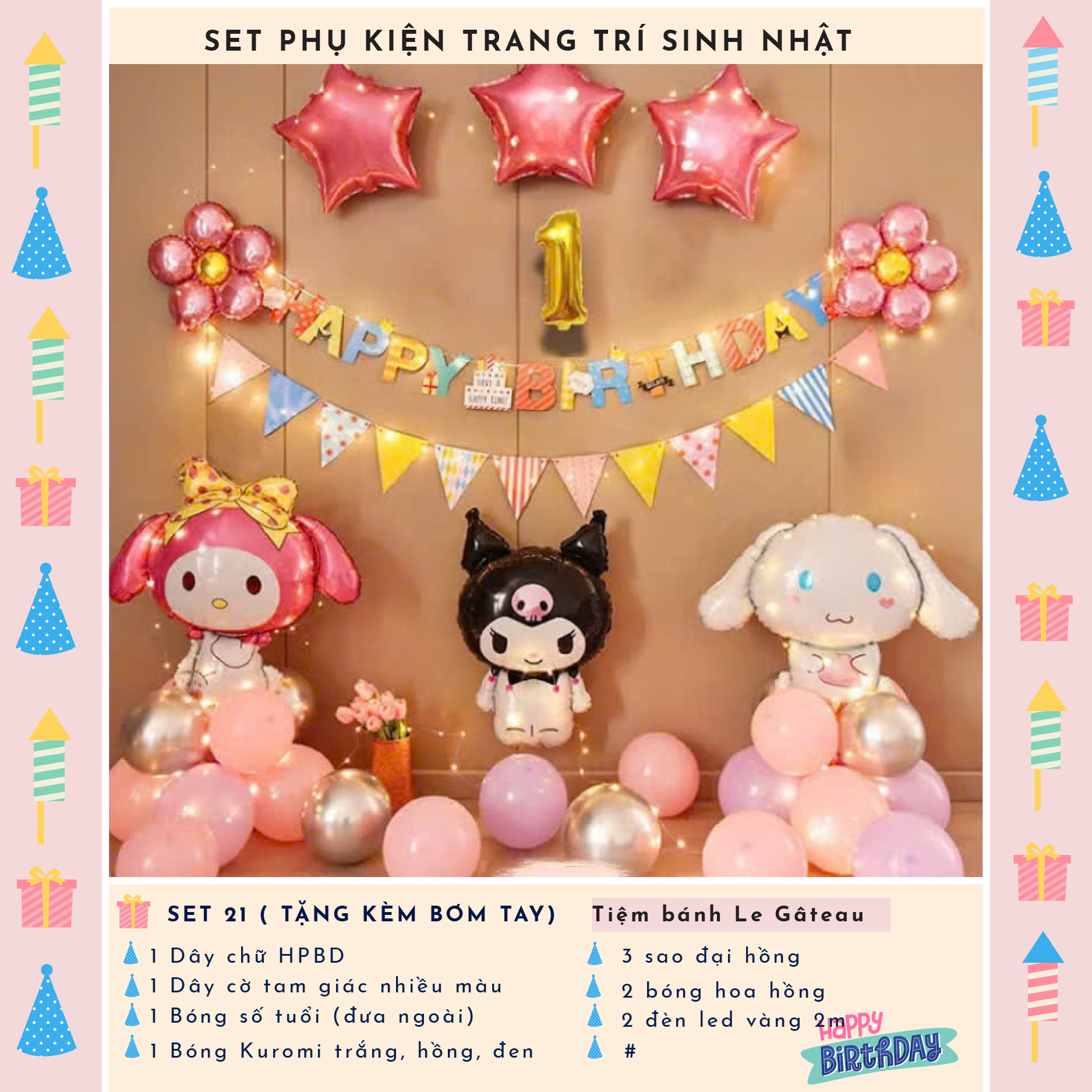 Bộ trang trí sinh nhật (SS021)
