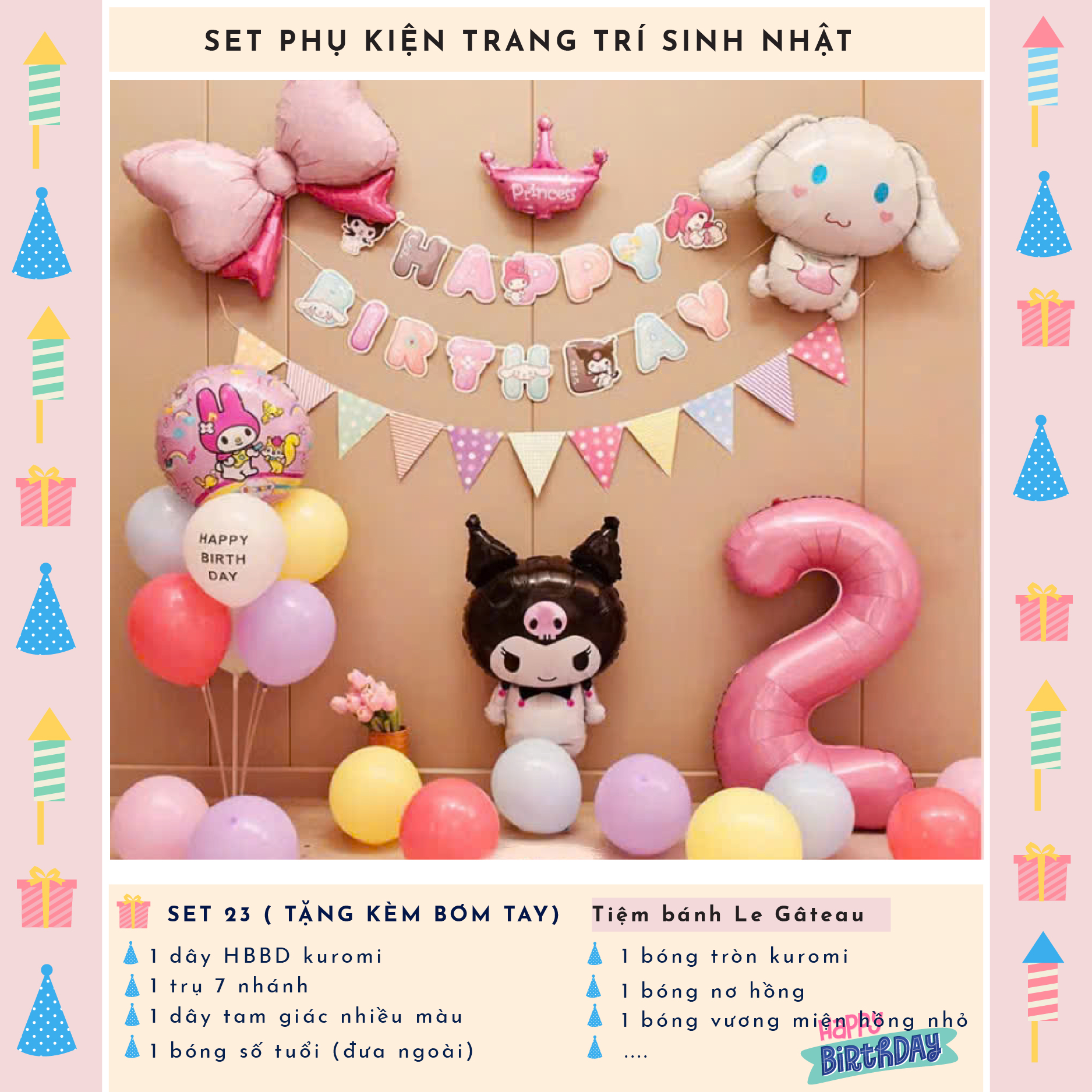 Bộ trang trí sinh nhật (SS023)