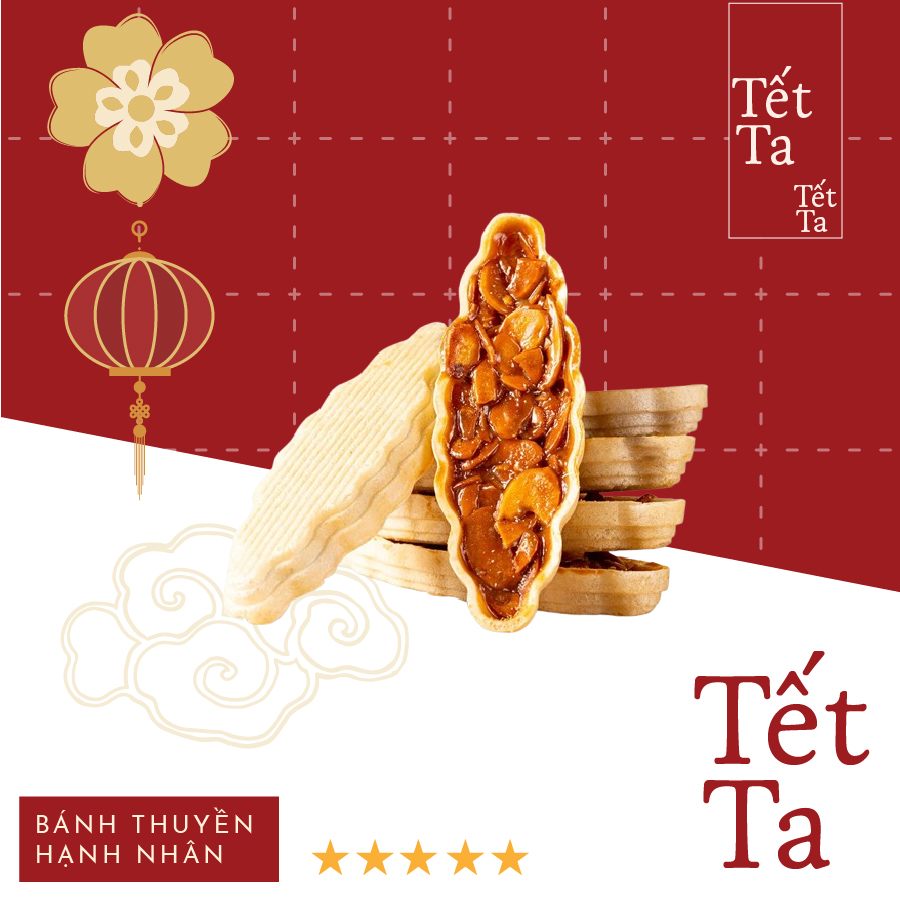 Bánh thuyền hạnh nhân 2 vị