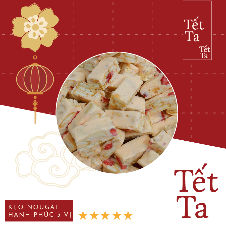 Kẹo Nougat hạnh phúc 3 vị