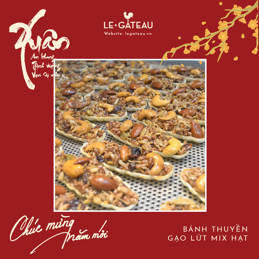 Bánh thuyền gạo lứt mix hạt