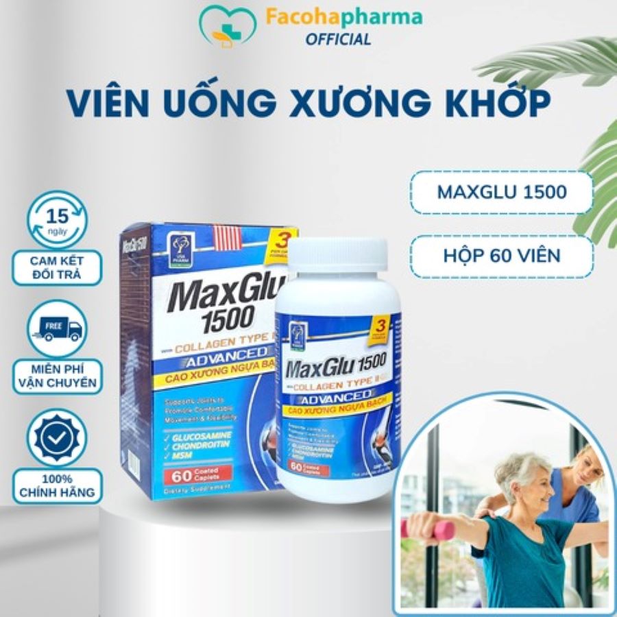 Viên uống tái tạo sụn khớp Maxglu 1500