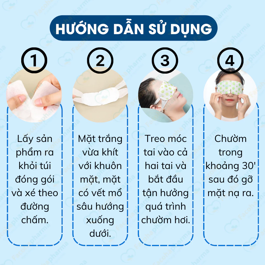 Hướng dẫn sử dụng mặt nạ mắt chườm nóng
