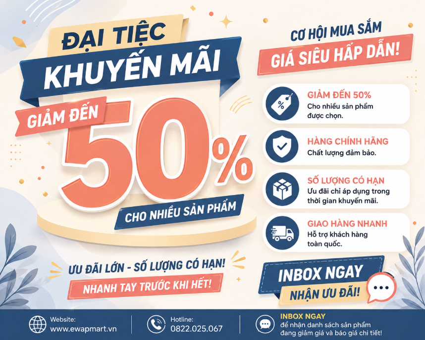 KHUYẾN MÃI LỚN – GIẢM ĐẾN 50%