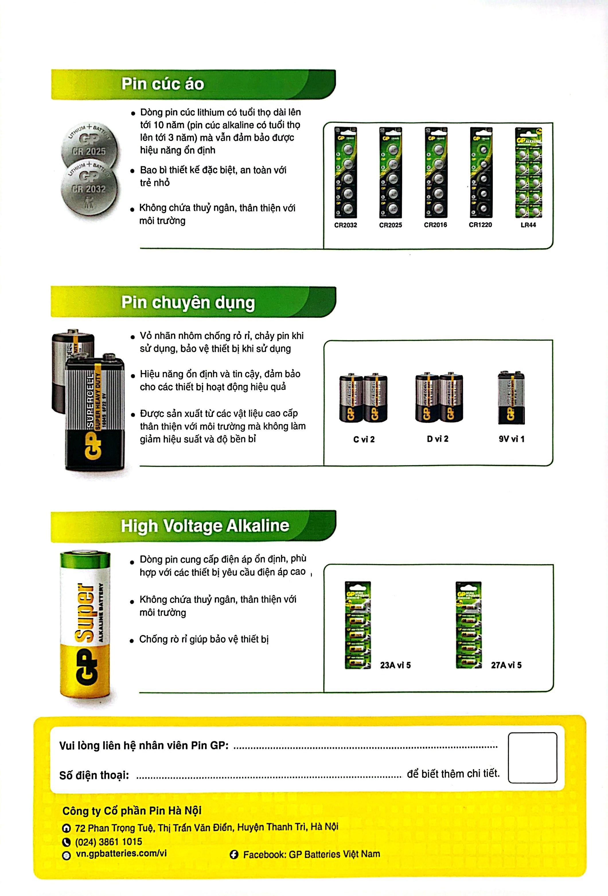 PIN GP - Pin chuyên dụng