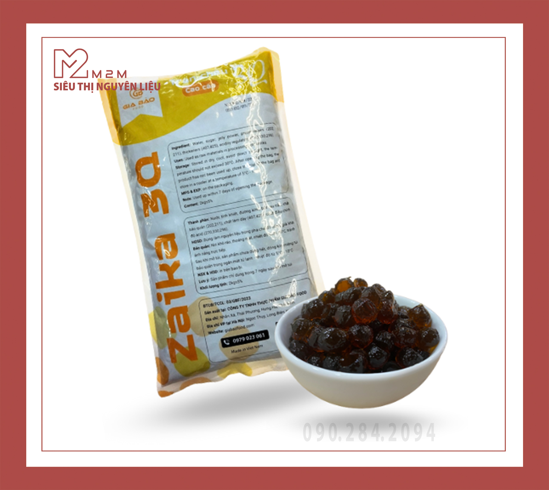 Trân châu 3Q vị Caramel Zaika 2Kg