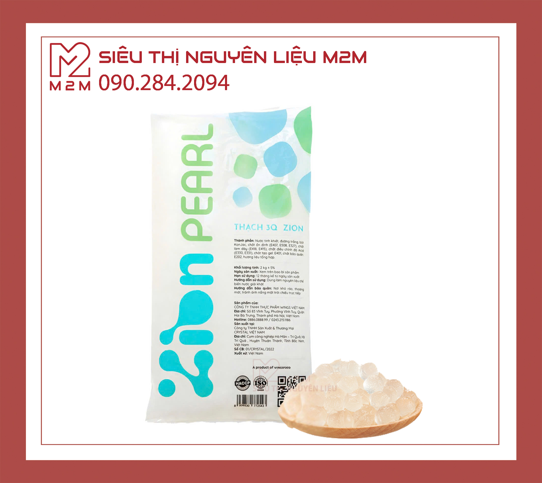 Trân châu 3Q ZION - trắng 2kg