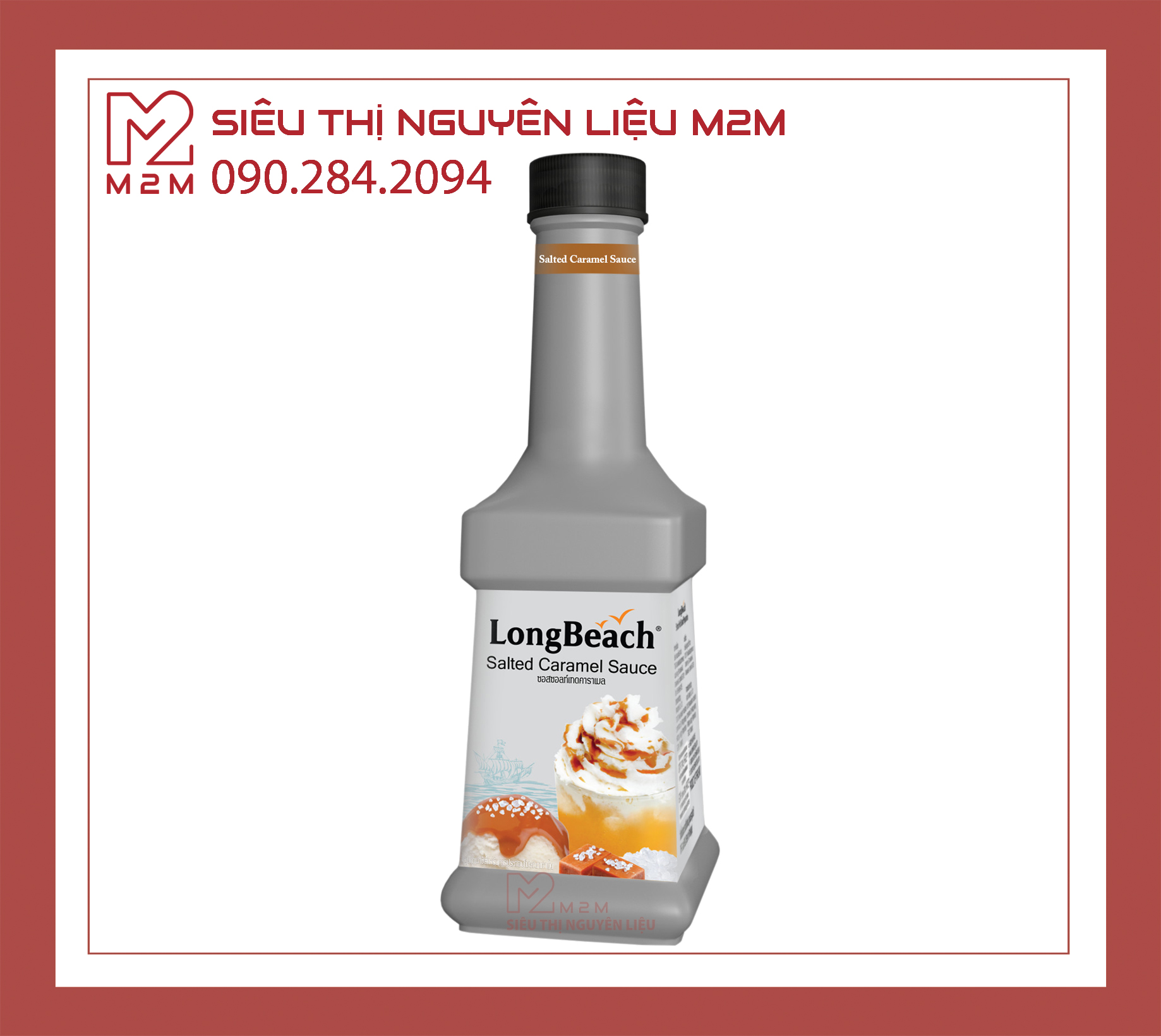 Sốt Caramel Muối LongBeach Salted Caramel Sauce 900ml