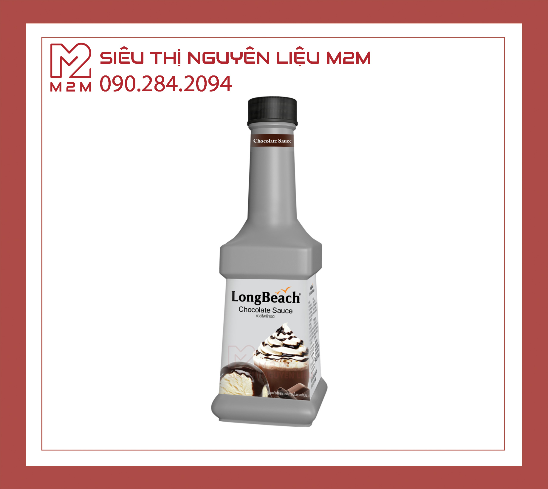 Sốt Chocolate đen LongBeach 900ml