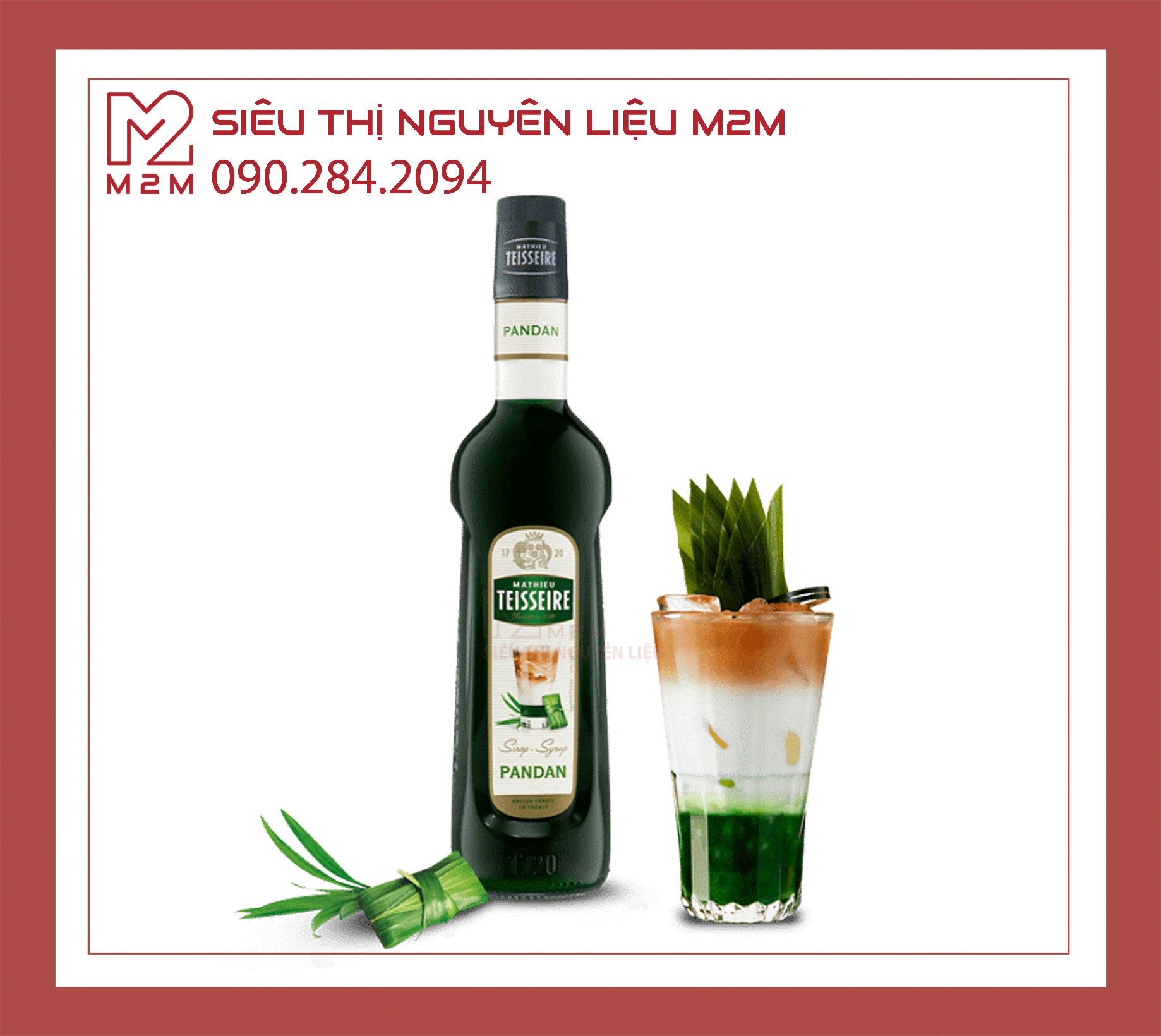 Syrup Lá Dứa Teisseire Pandan 700ml