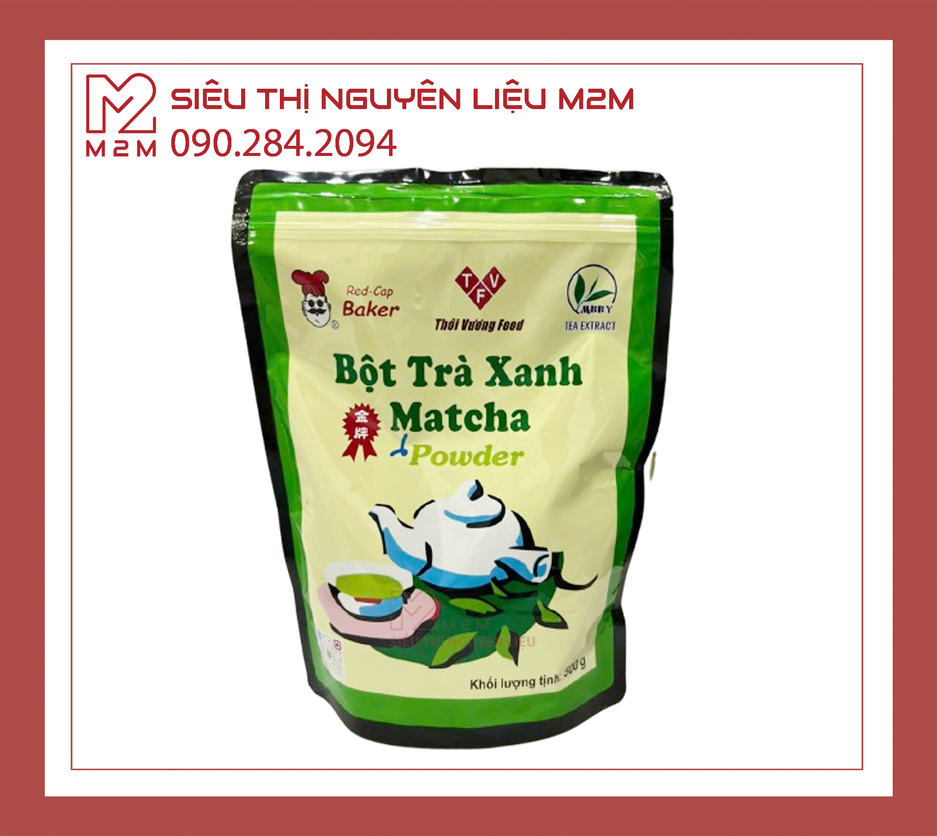 Bột Matcha Đài Loan Mũ Đỏ 500gr