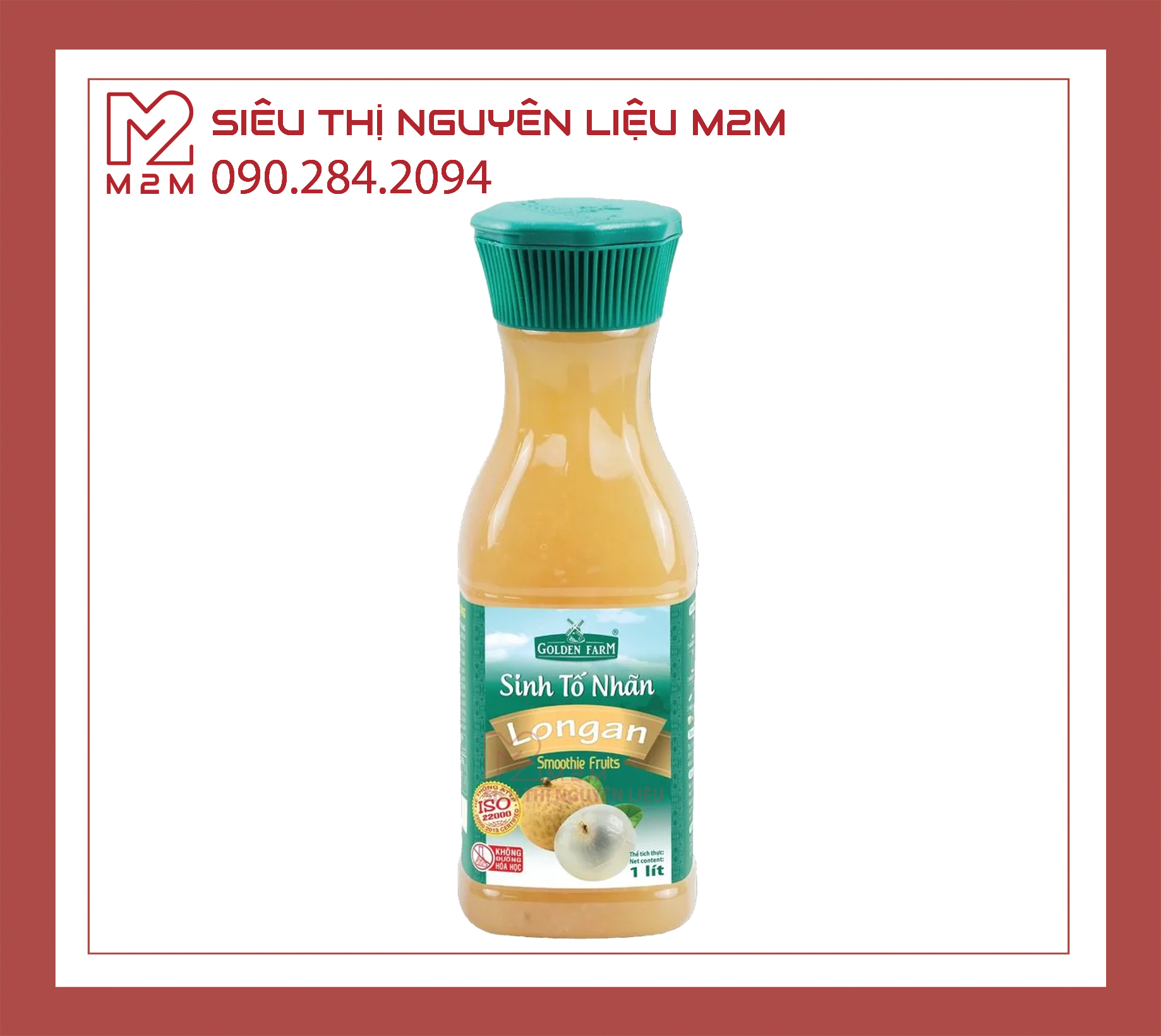 Sinh Tố Nhãn Golden Farm Longan 1L