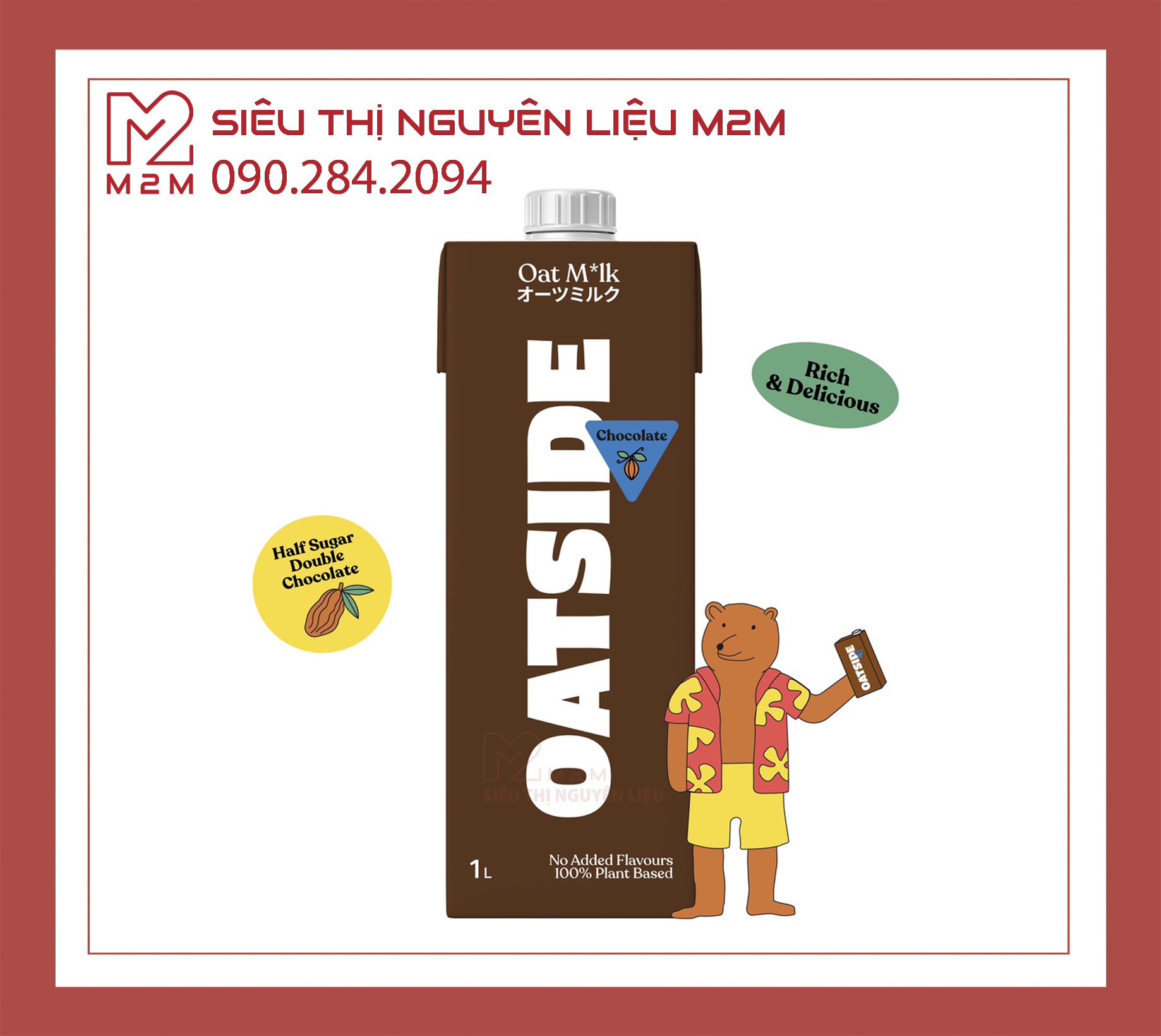 Sữa Yến Mạch Chocolate Oatside 1L