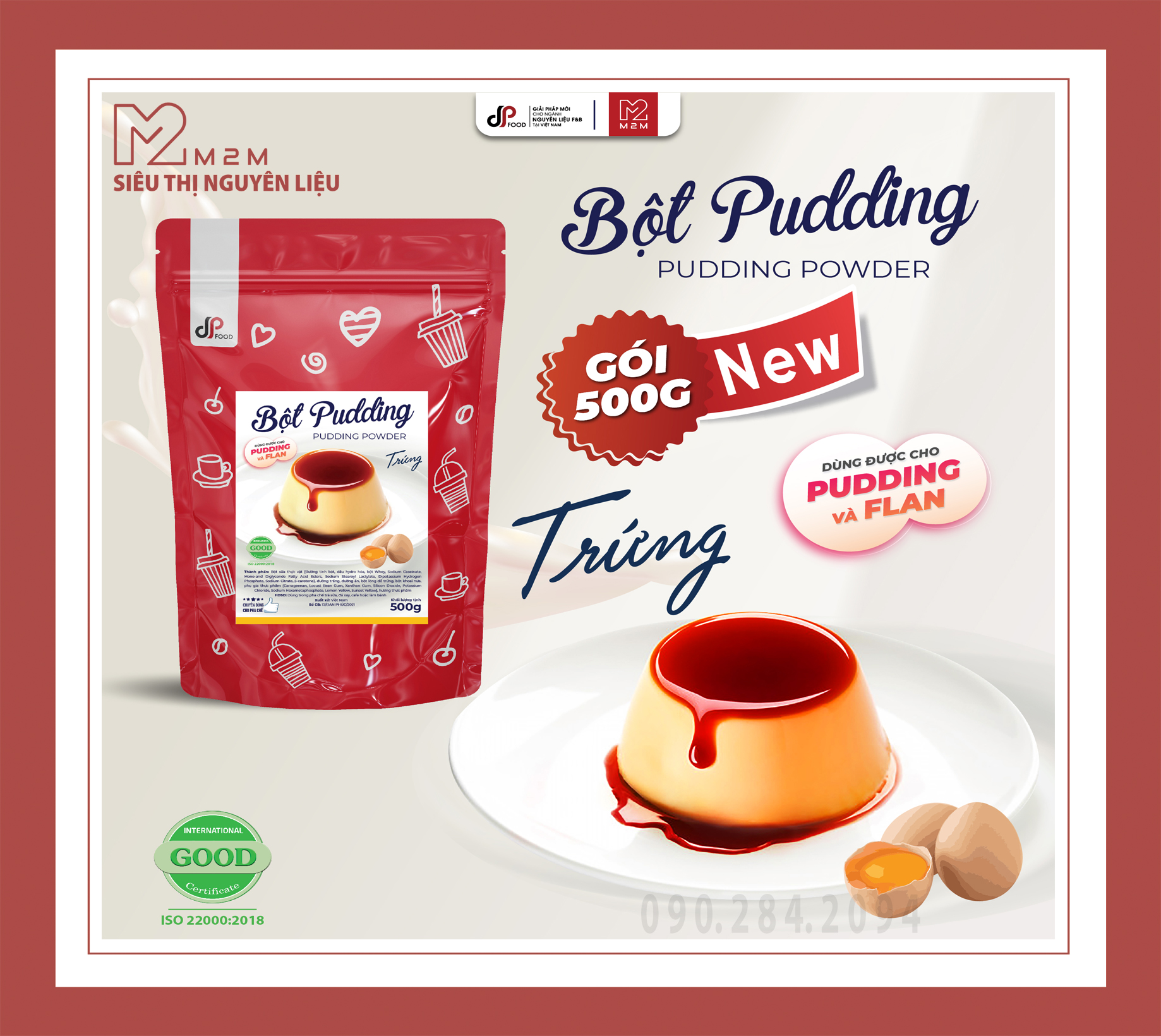 Bột pudding trứng DP Food 500gr