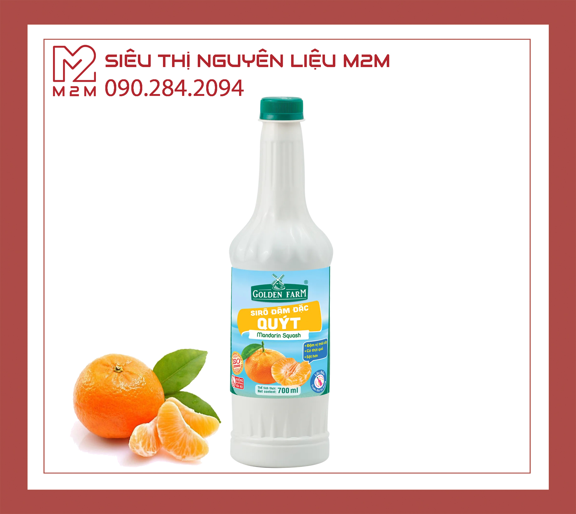 Siro Quýt Đậm Đặc Golden Farm 700ml