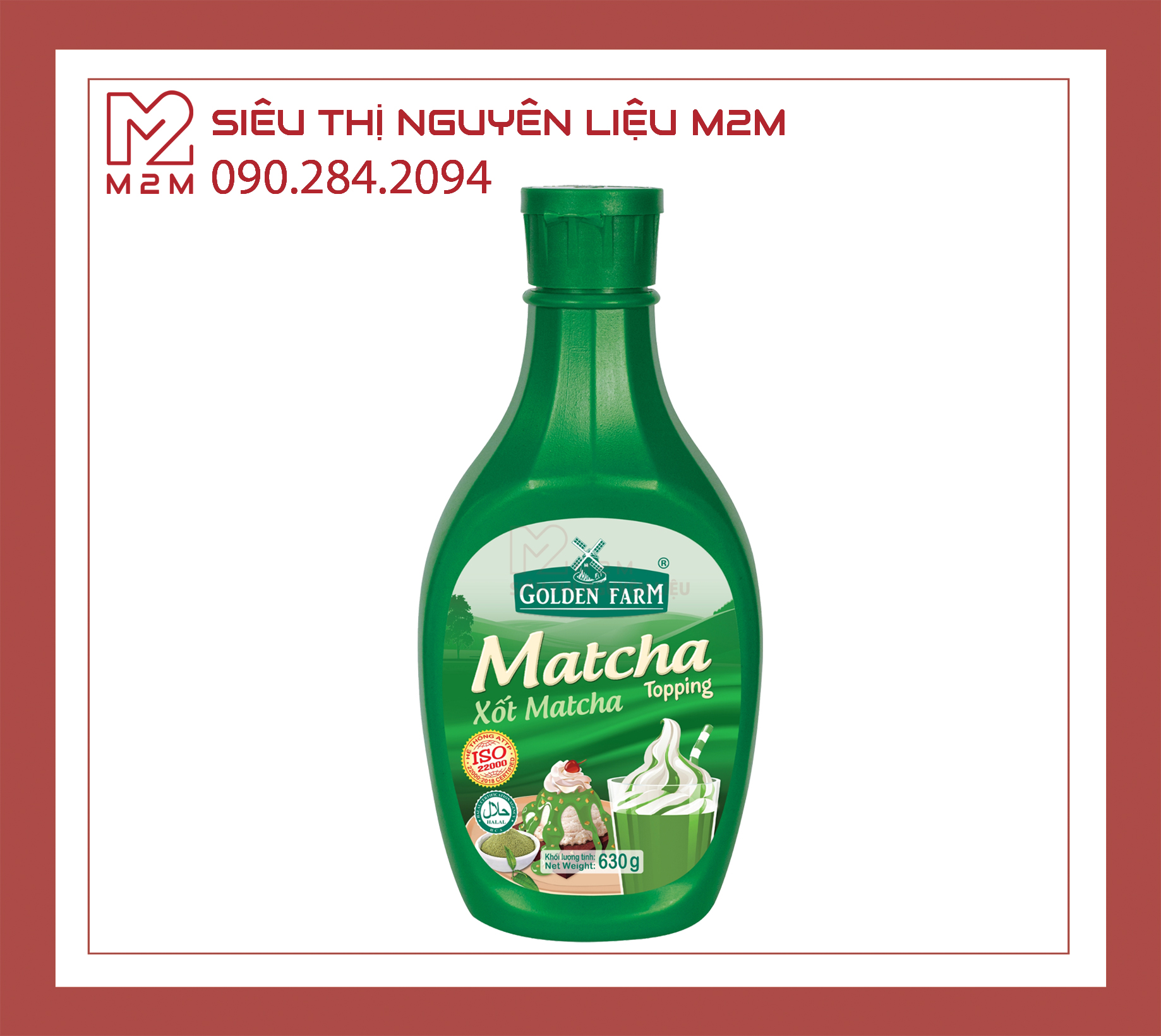 Sốt Trà Xanh Matcha Golden Farm 630gr