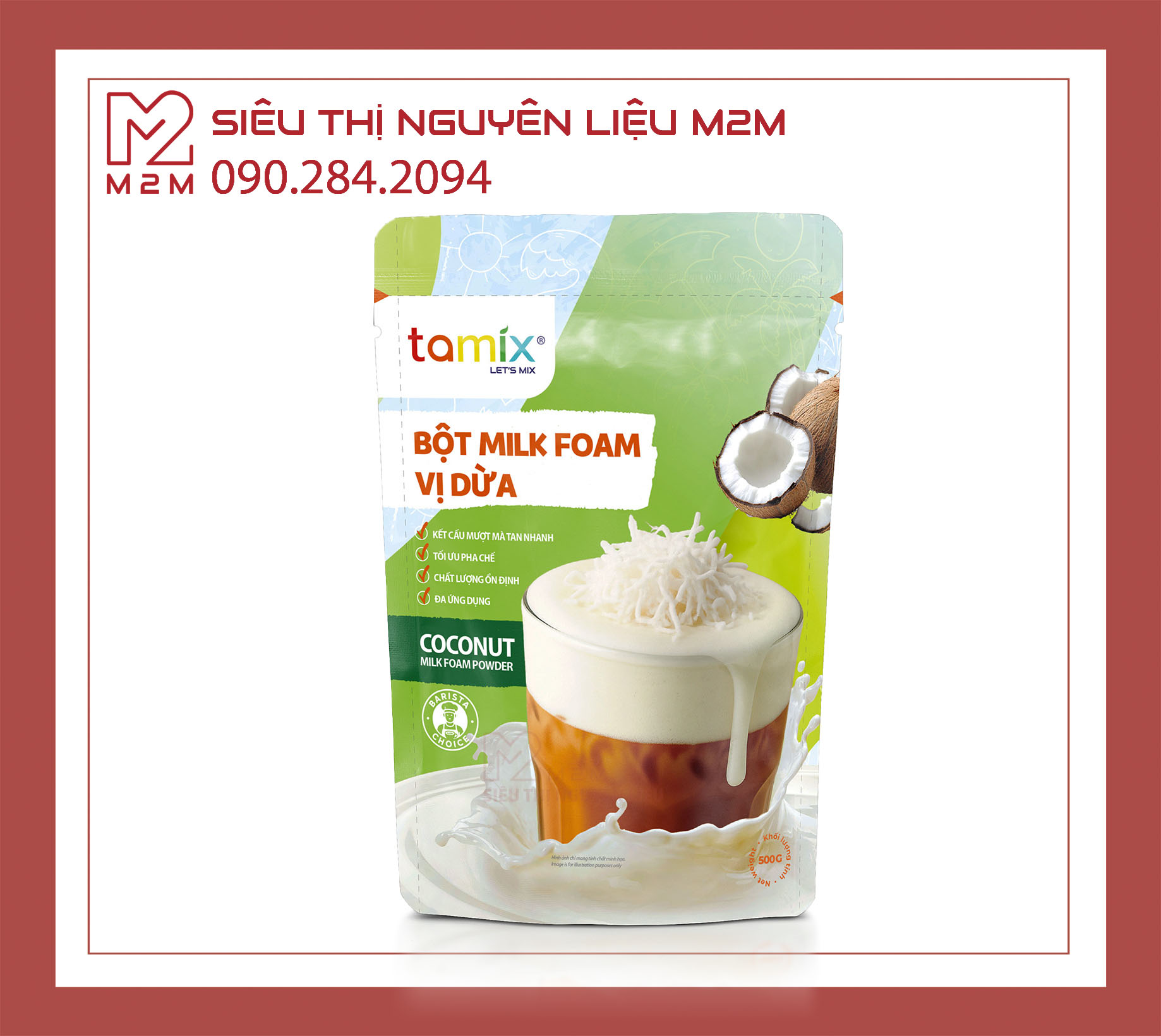 Bột Milk Foam Vị Dừa Tamix_500g