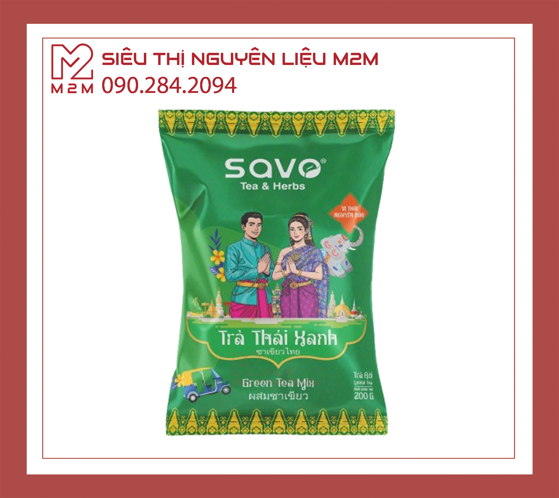Trà Thái Xanh Nguyên Bản SAVO 200gr