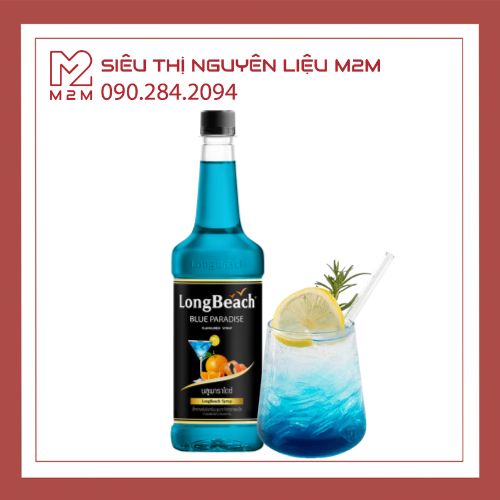Syrup Hương Vỏ Cam Chanh Xanh - LongBeach Blue Paradise 740ml