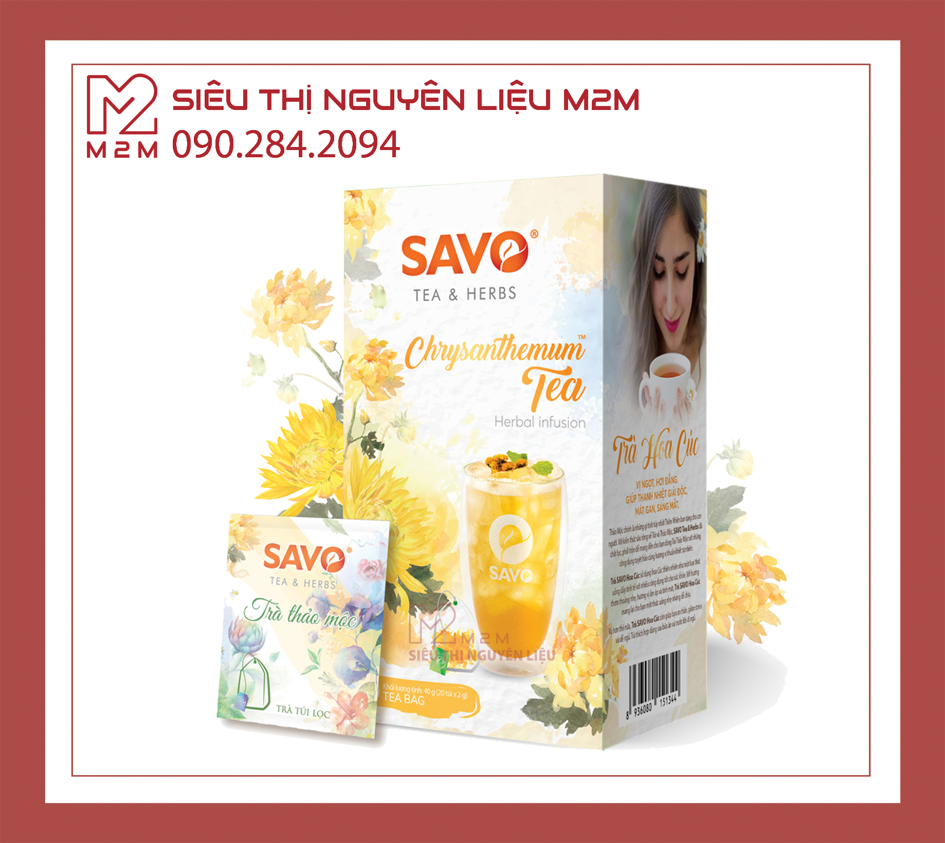 Trà Hoa Cúc Túi Lọc SAVO (20 gói x 2g)