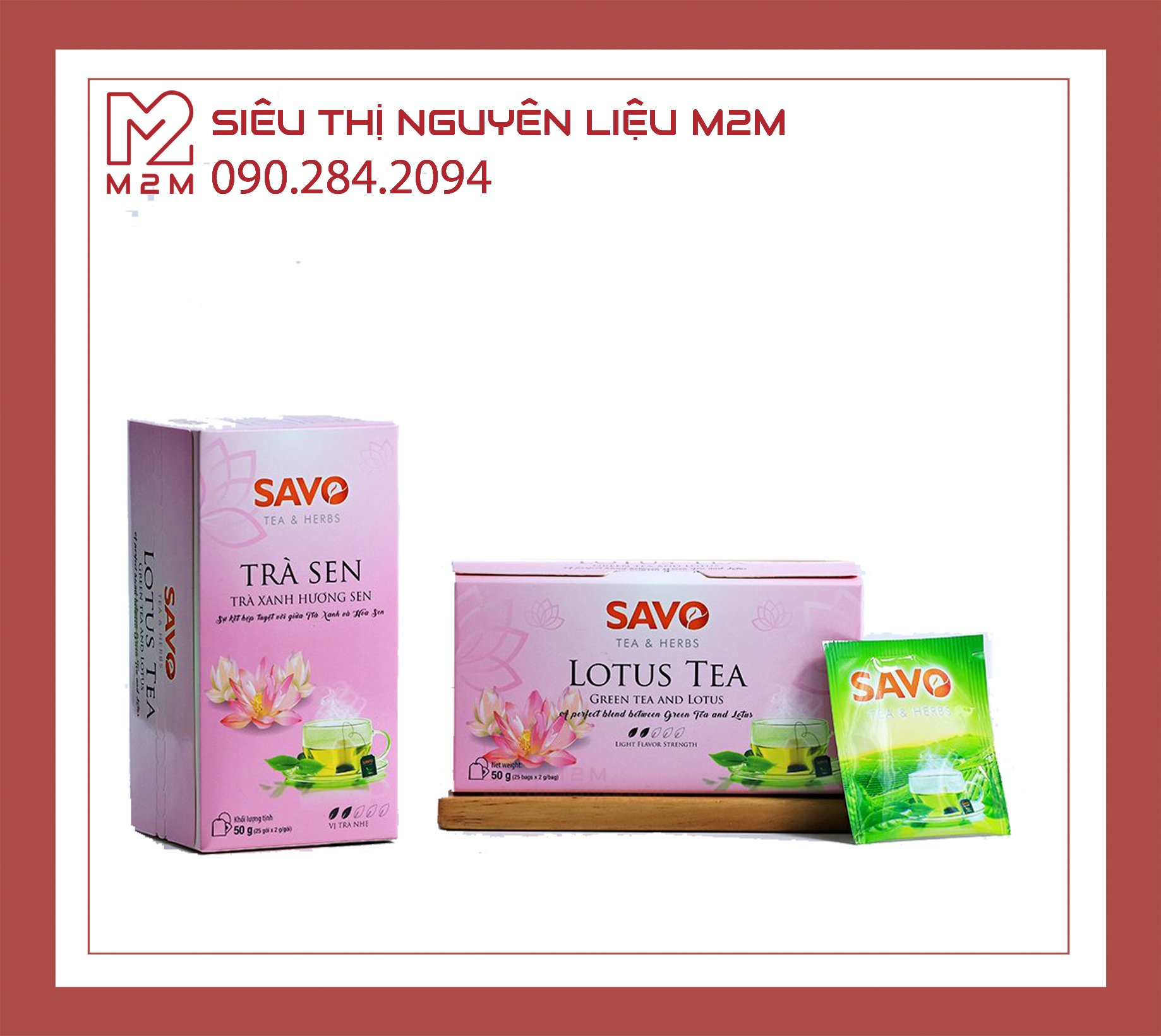 Trà Sen Túi Lọc SAVO ( 25 gói x 2g)