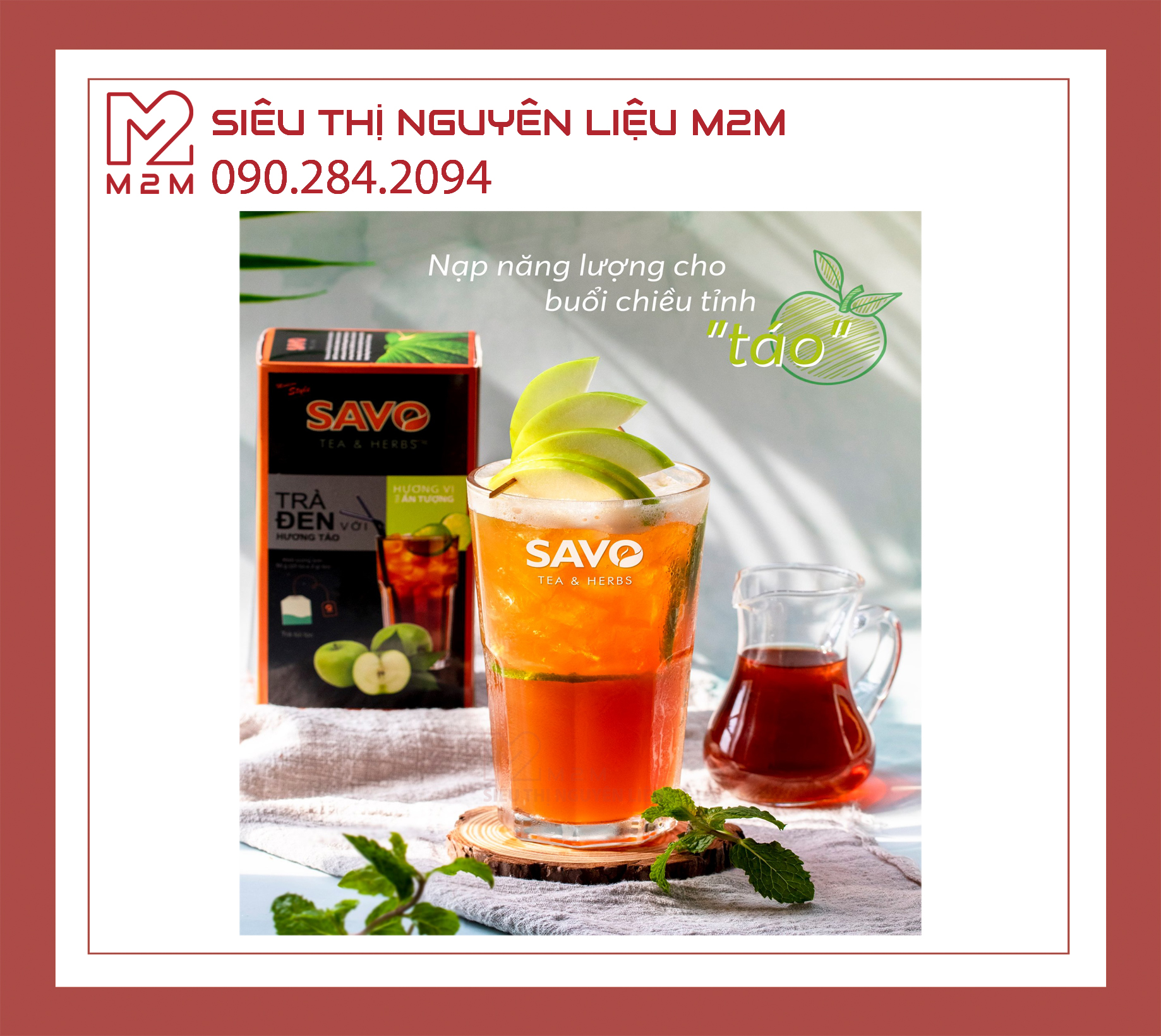 Trà Táo Túi Lọc SAVO (25 gói x 2g)