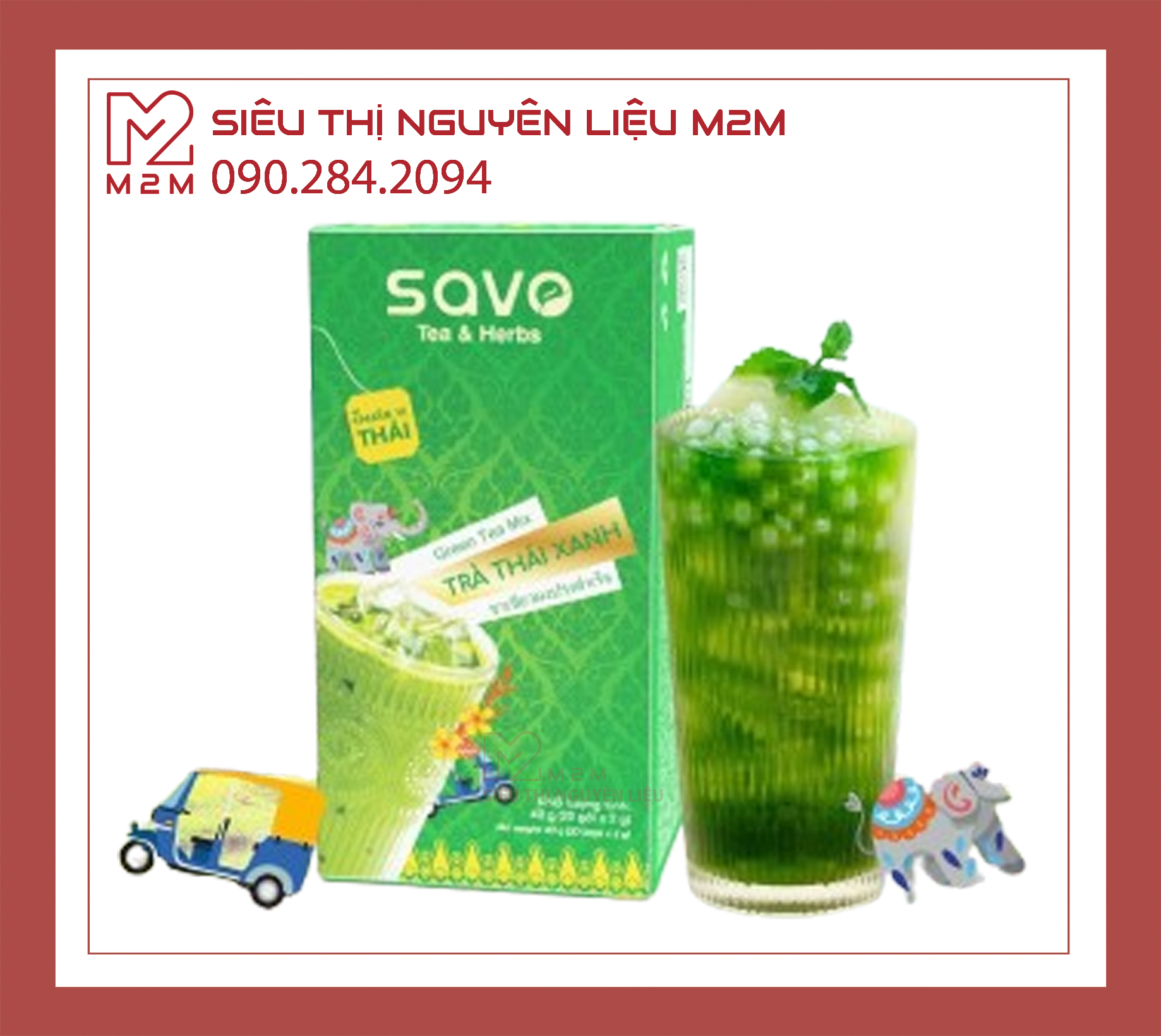 Trà Thái Xanh túi lọc SAVO 40gr (20 túi *2gr)