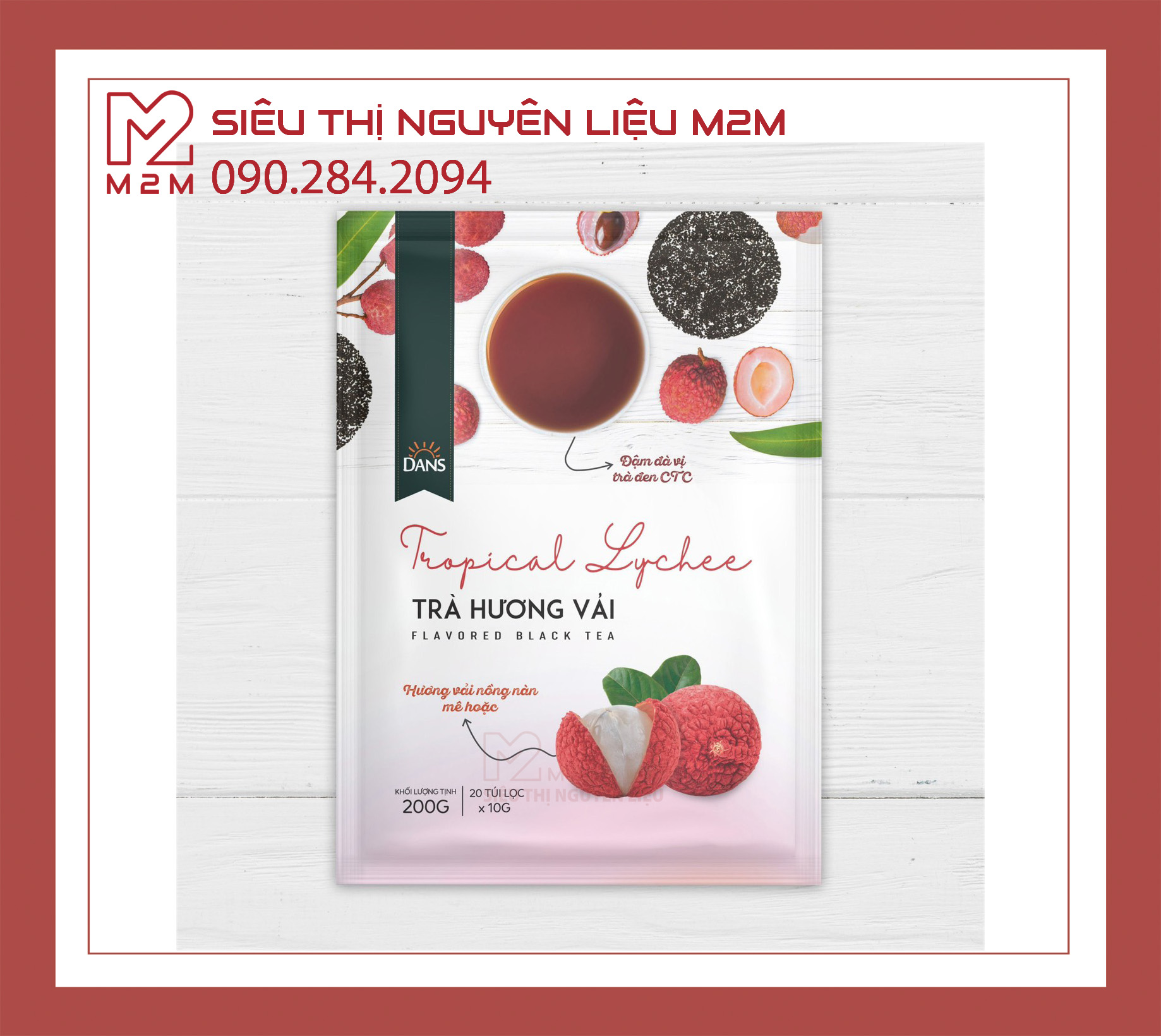 Trà vải túi lọc Dans 20 túi*10gr