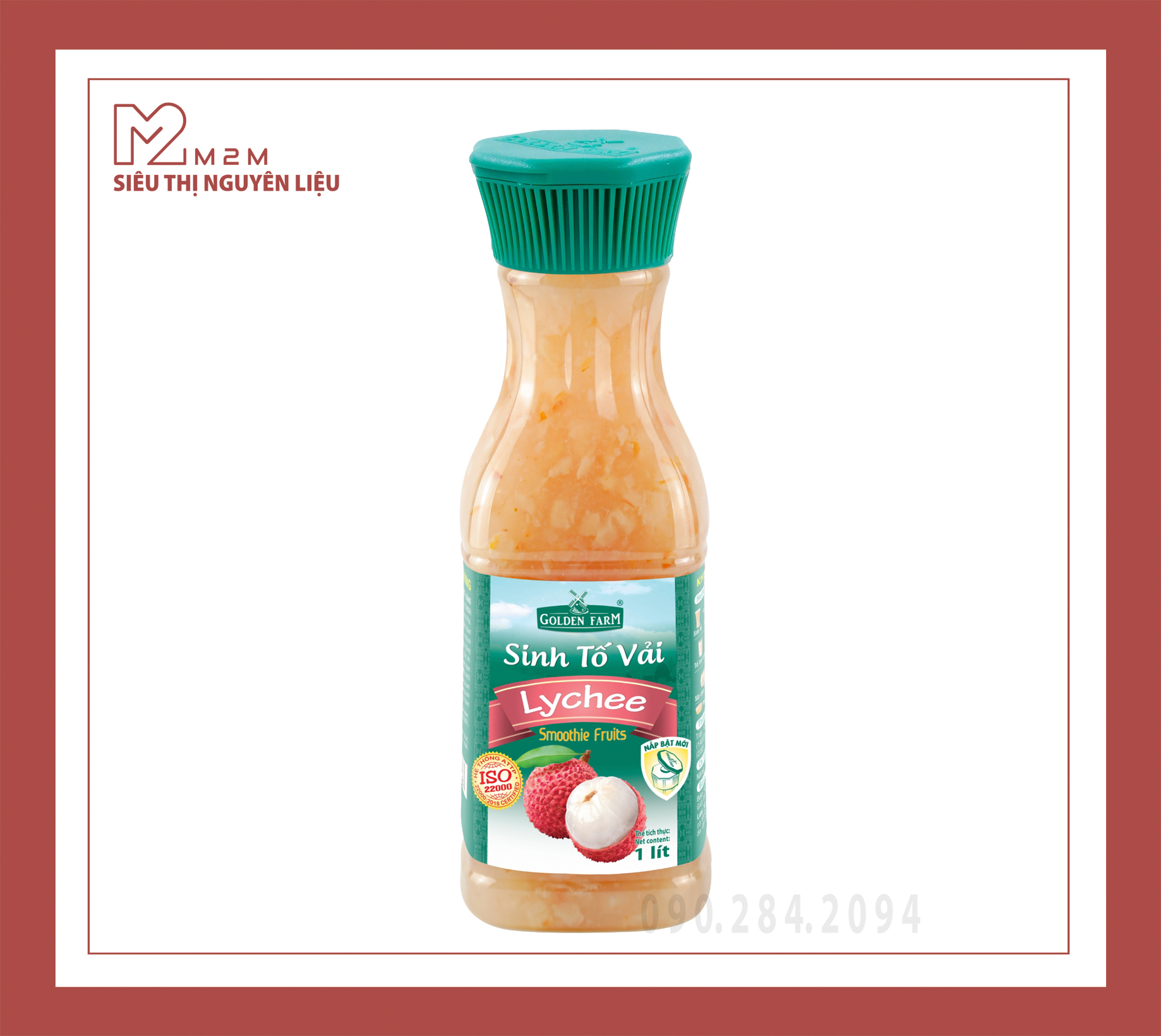 Sinh Tố Vải Golden Farm Lychee 1L