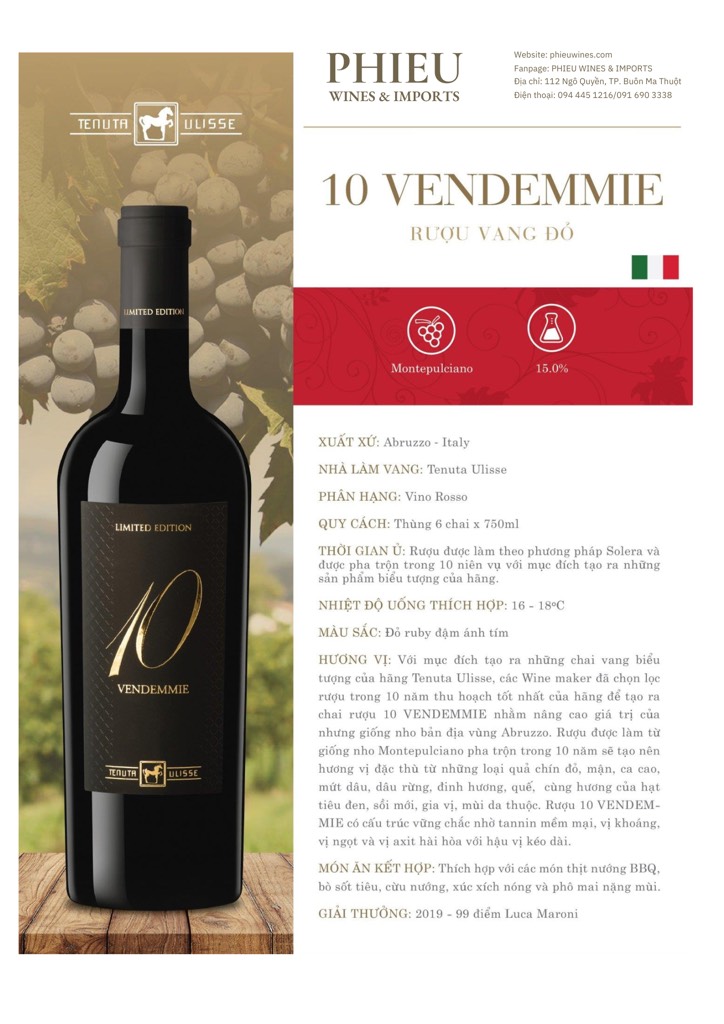 10 Vendemmie Montepulciano - Primitivo