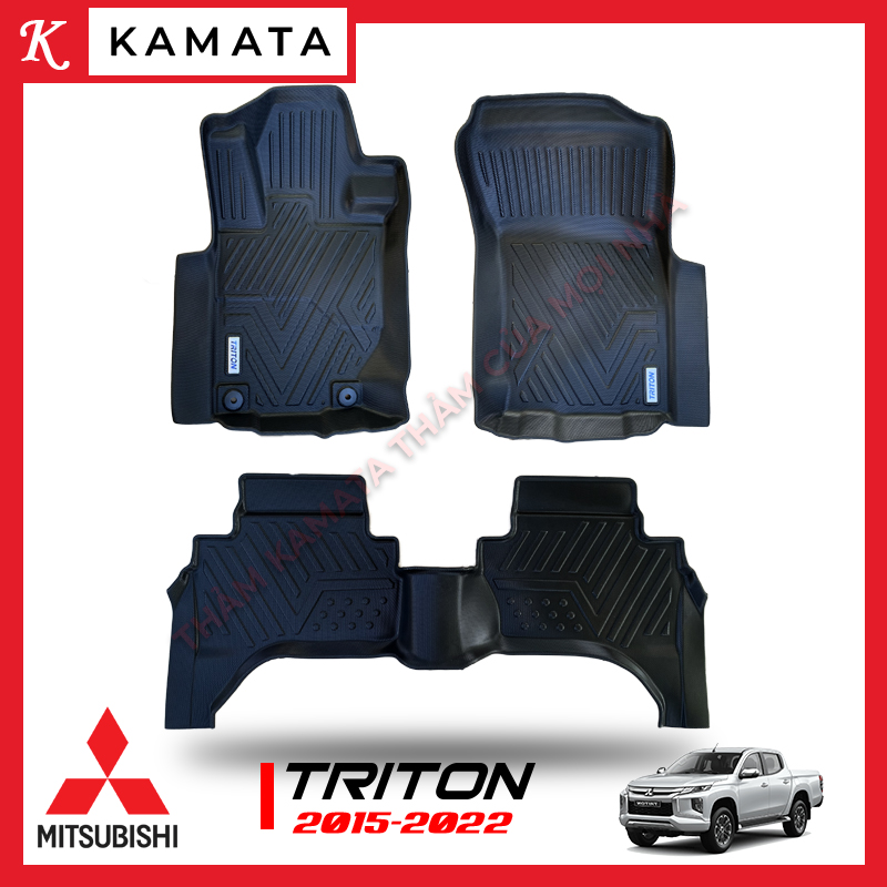 Thảm lót sàn ô tô Mitsubishi Triton 2015 - 2021 đúc nguyên khối TPV