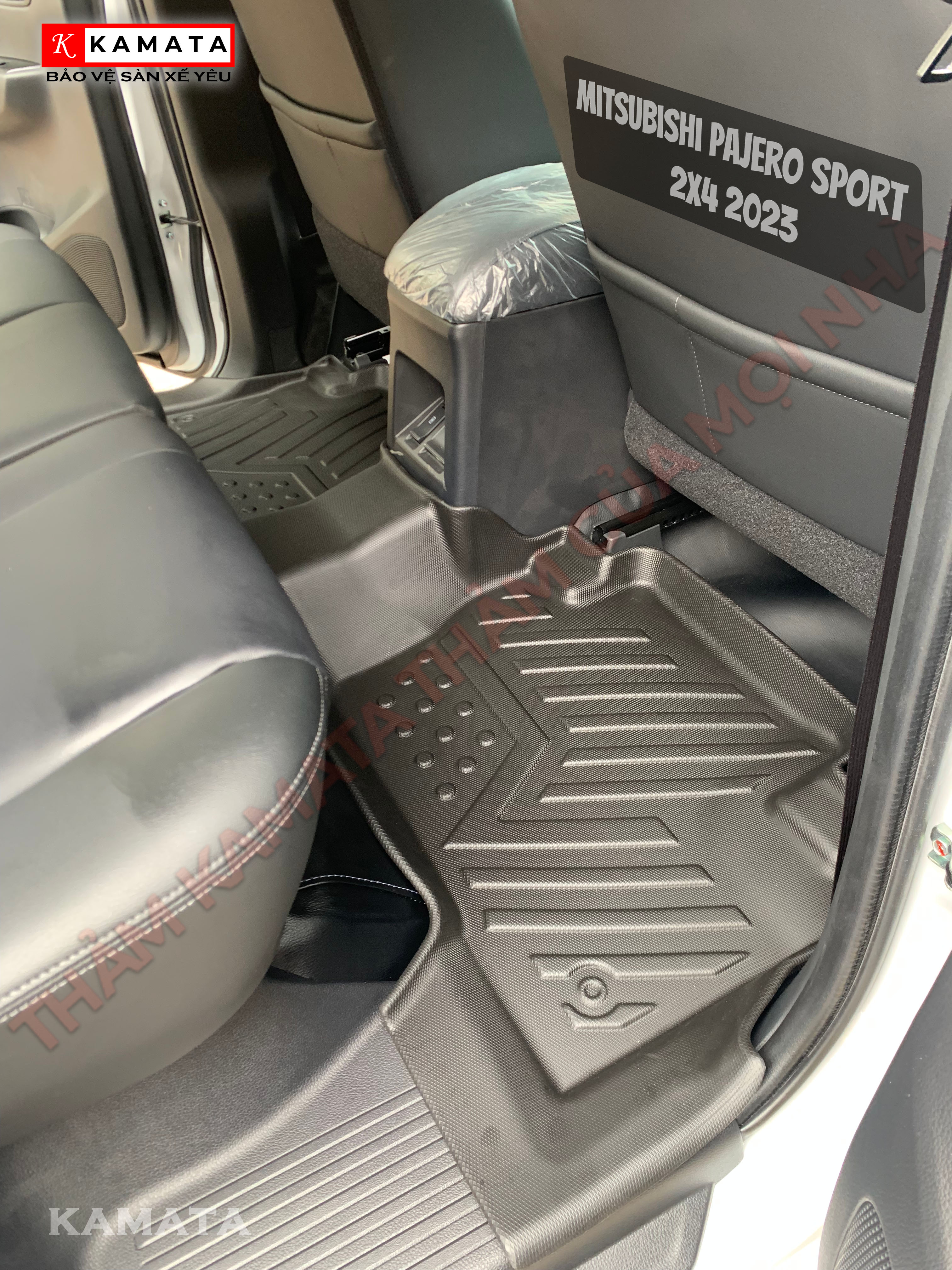 Thảm lót sàn ô tô 5D Mitsubishi Pajero 2019 - 2023 đúc nguyên khối TPV (4 tấm/Bộ) 2x4 4x4