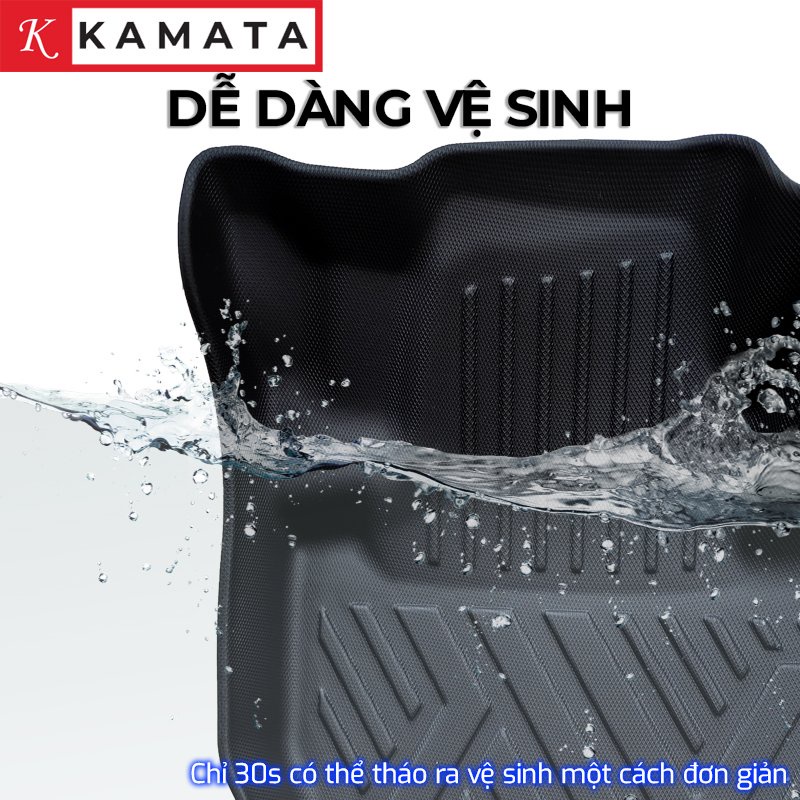 Thảm TPE lót sàn ô tô KAMATA Mitsubishi Mirage 2015 - 2019  đúc nguyên khối TPE
