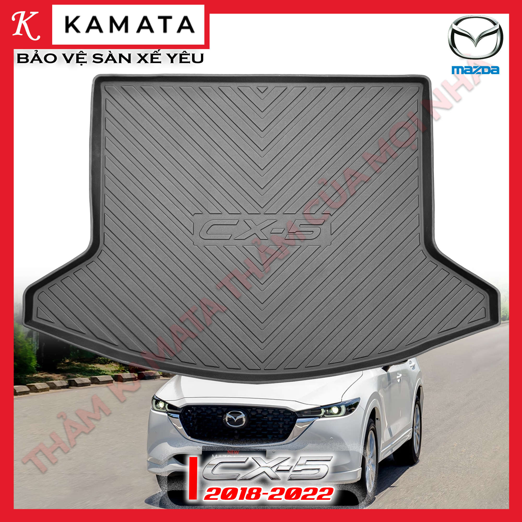 Thảm lót cốp xe ô tô Mazda CX5 2018 -2022 chất liệu TPVmới nhất