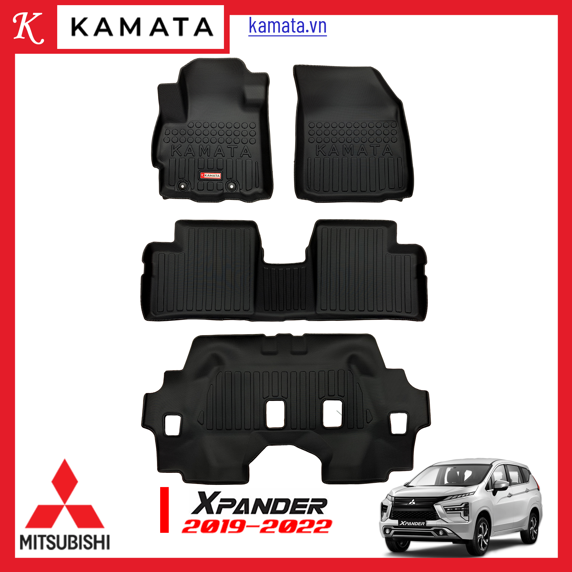 Lót sàn Xpander 3D hạt Gạo