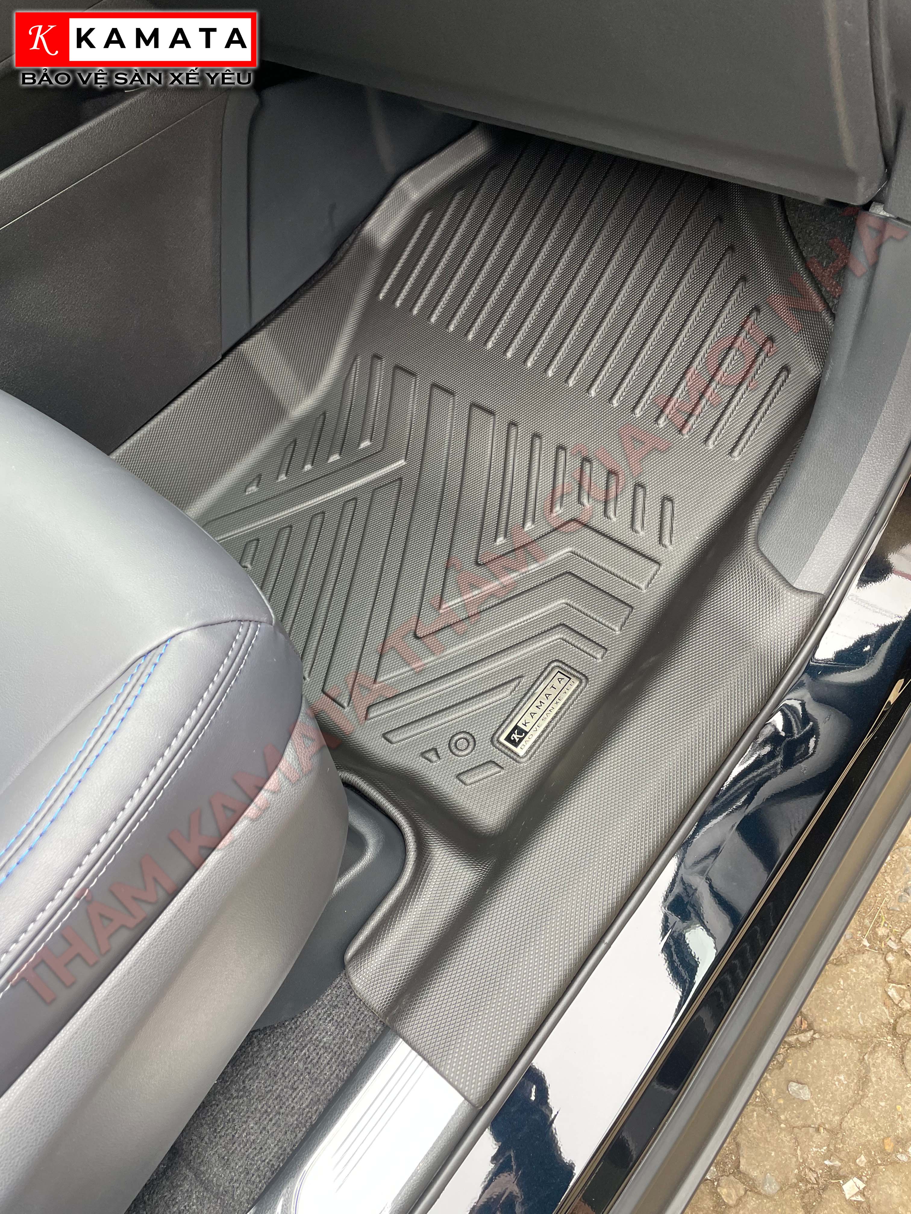 Thảm lót sàn ô tô Toyota Yaris cross 2023 khuôn đúc TPV tràn viền (1 bộ 3 tấm)