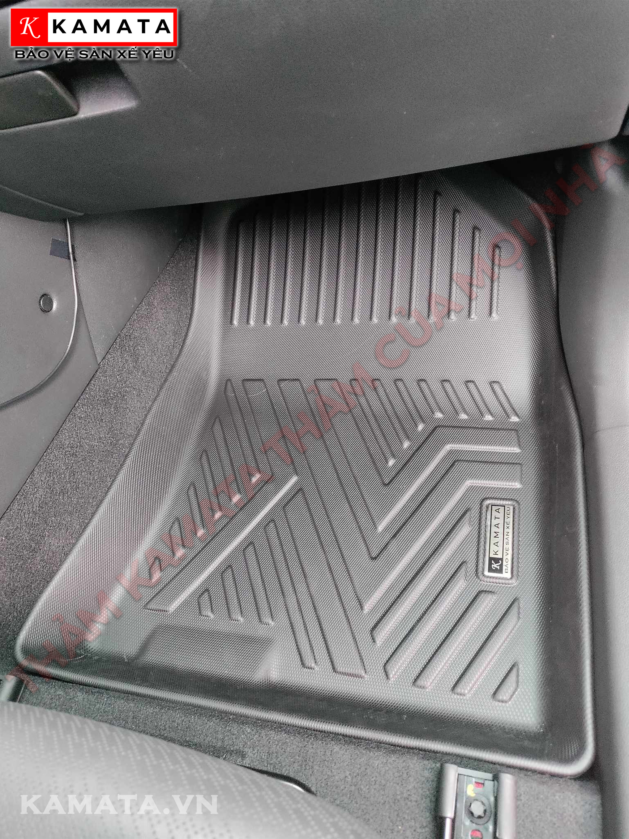 Thảm lót sàn ô tô Hyundai Kona 2018-2022 khuôn đúc TPV (1 bộ 3 tấm)
