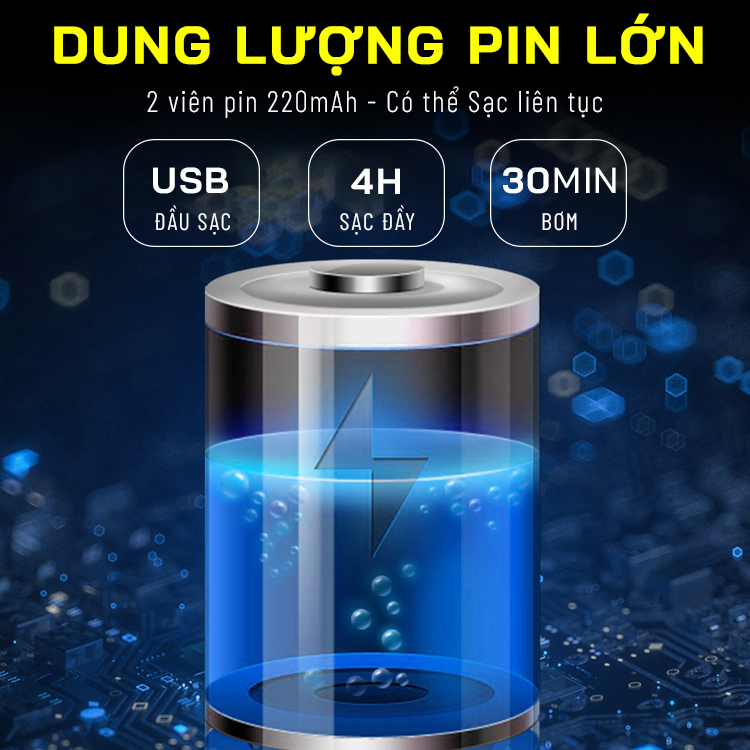 Máy bơm xe cầm tay Mini cao cấp