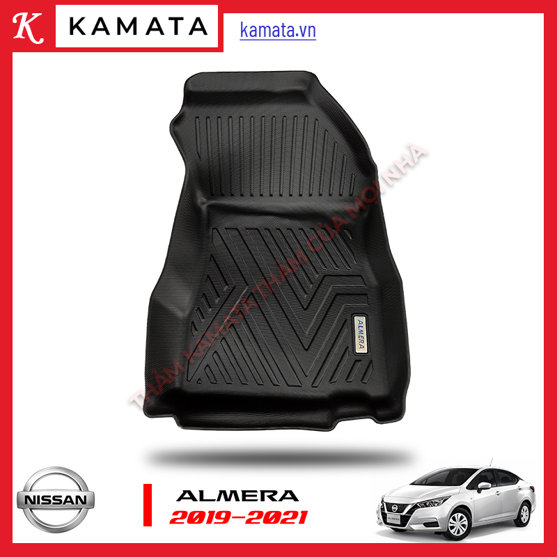 Thảm lót sàn ô tô Nissan Almera 2015-2020 khuôn đúc TPV (1 bộ/3 tấm)