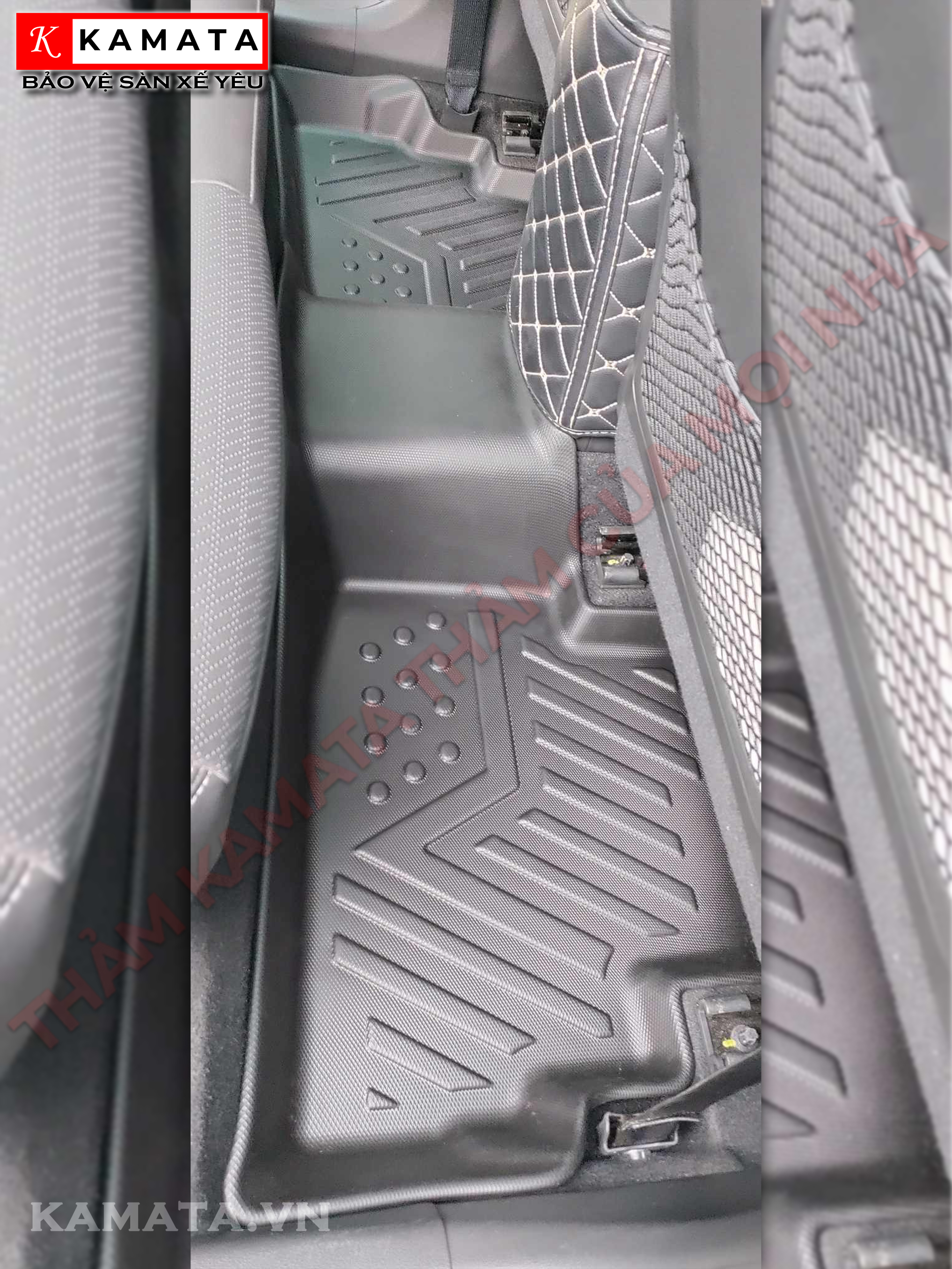 Thảm lót sàn ô tô Hyundai Kona 2018-2022 khuôn đúc TPV (1 bộ 3 tấm)