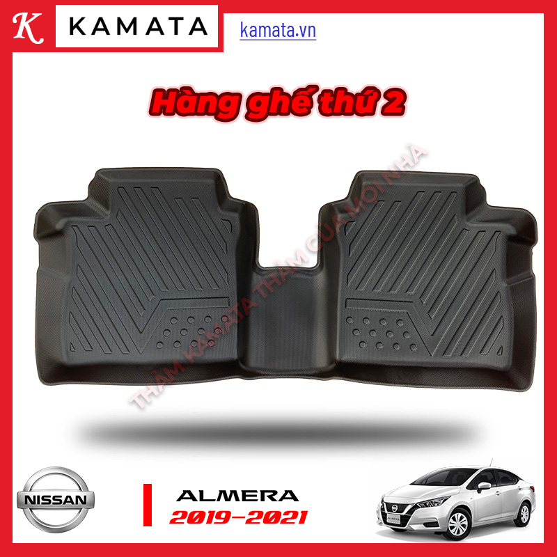 Thảm lót sàn ô tô Nissan Almera 2015-2020 khuôn đúc TPV (1 bộ/3 tấm)