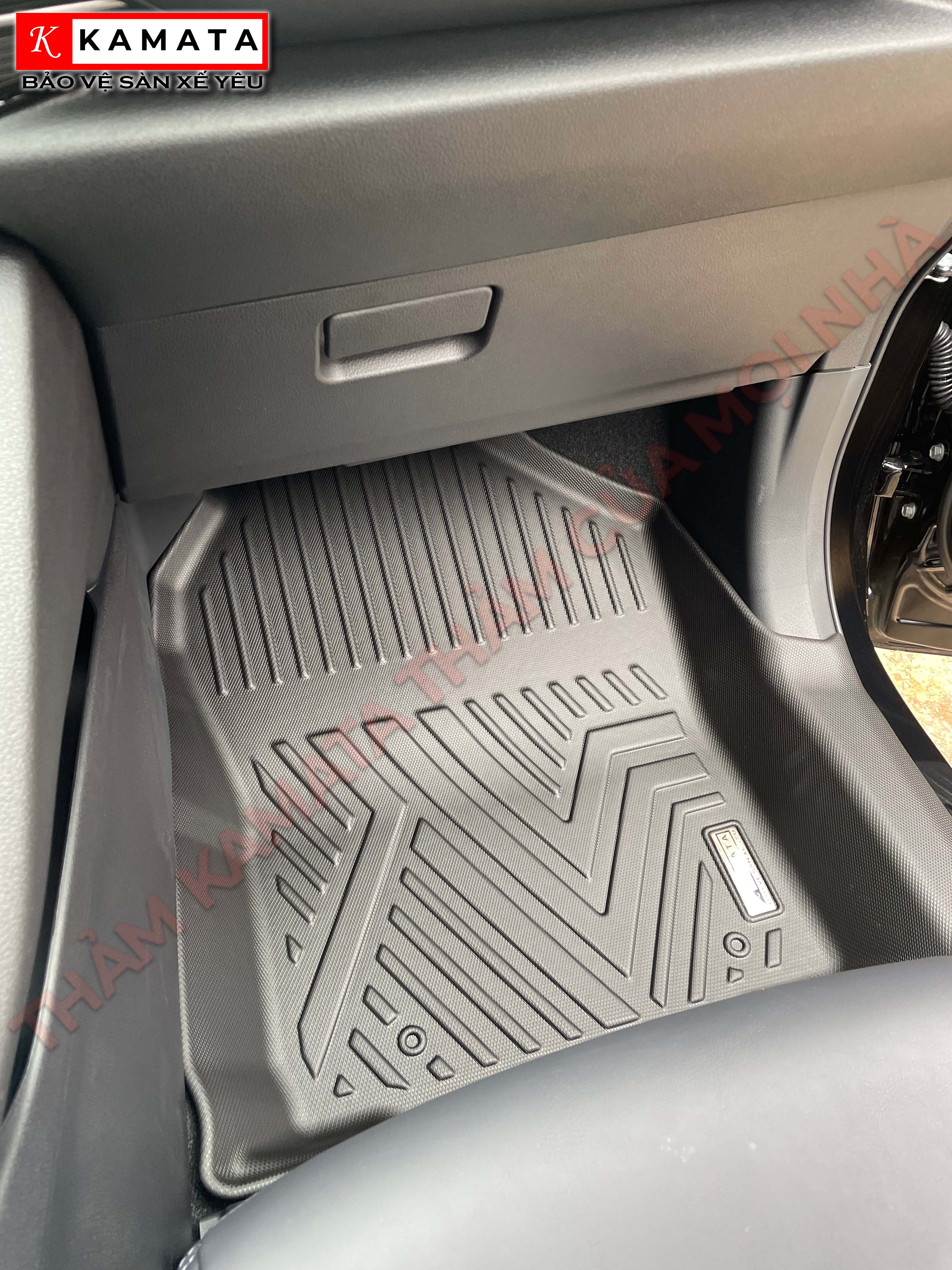 Thảm lót sàn ô tô Toyota Yaris cross 2023 khuôn đúc TPV tràn viền (1 bộ 3 tấm)