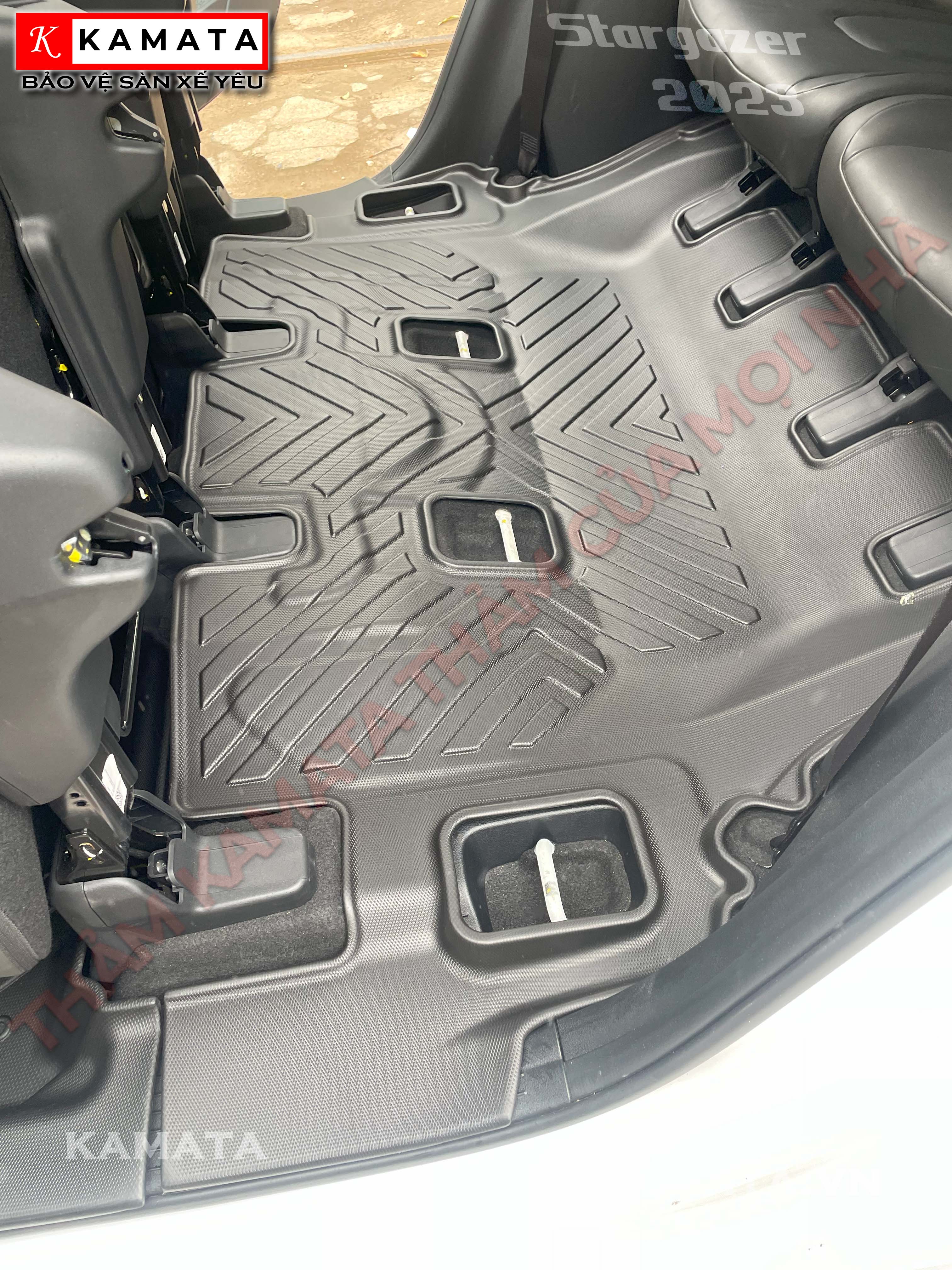 Thảm lót sàn ô tô Hyundai Stargazer 2022-2023 khuôn đúc TPV (1 bộ 4 tấm)