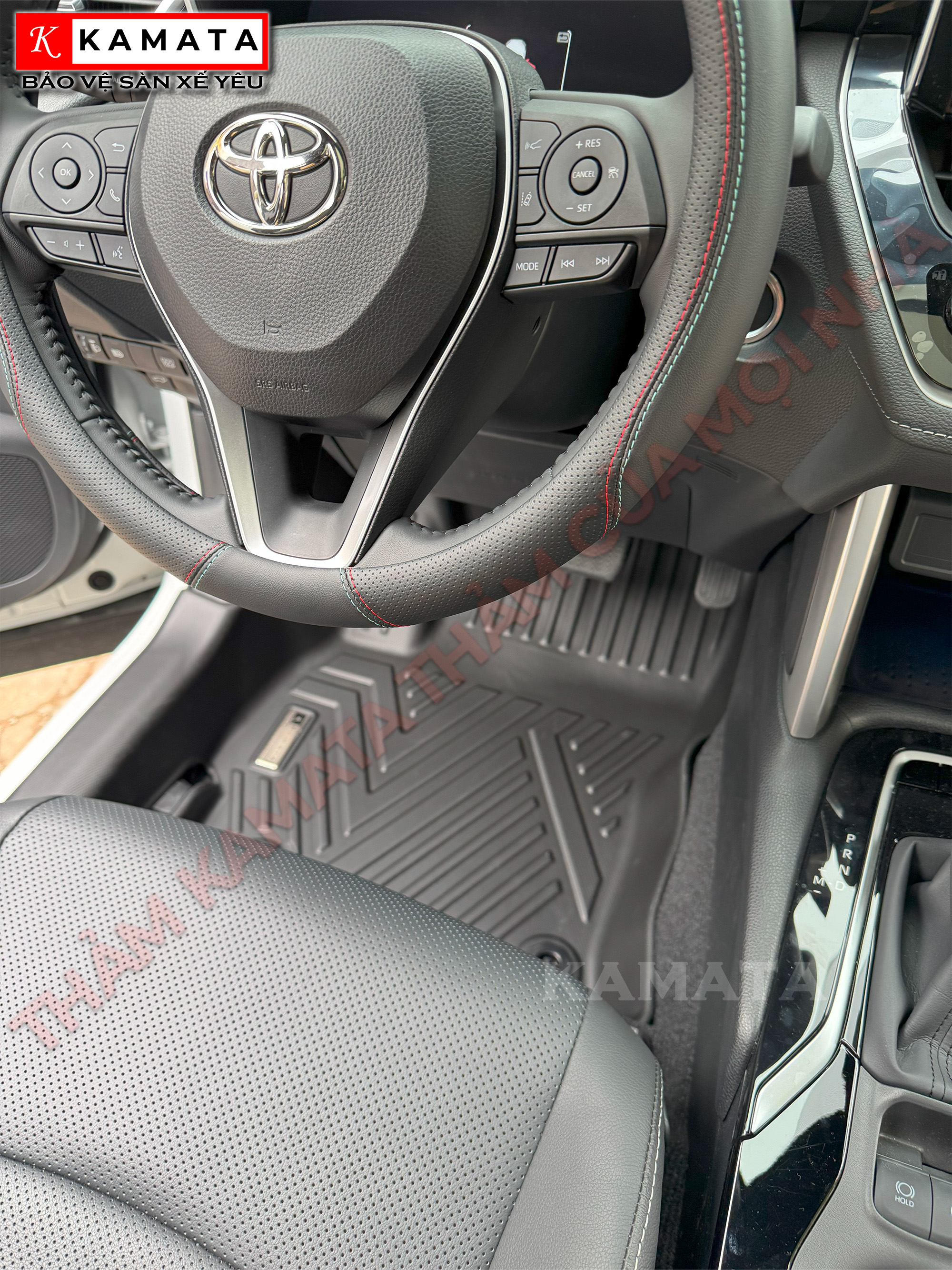 Thảm lót sàn ô tô Toyota cross 2020 - 2023 khuôn đúc TPV tràn viền - hàng 2 (1 tấm) phiên bản G&V