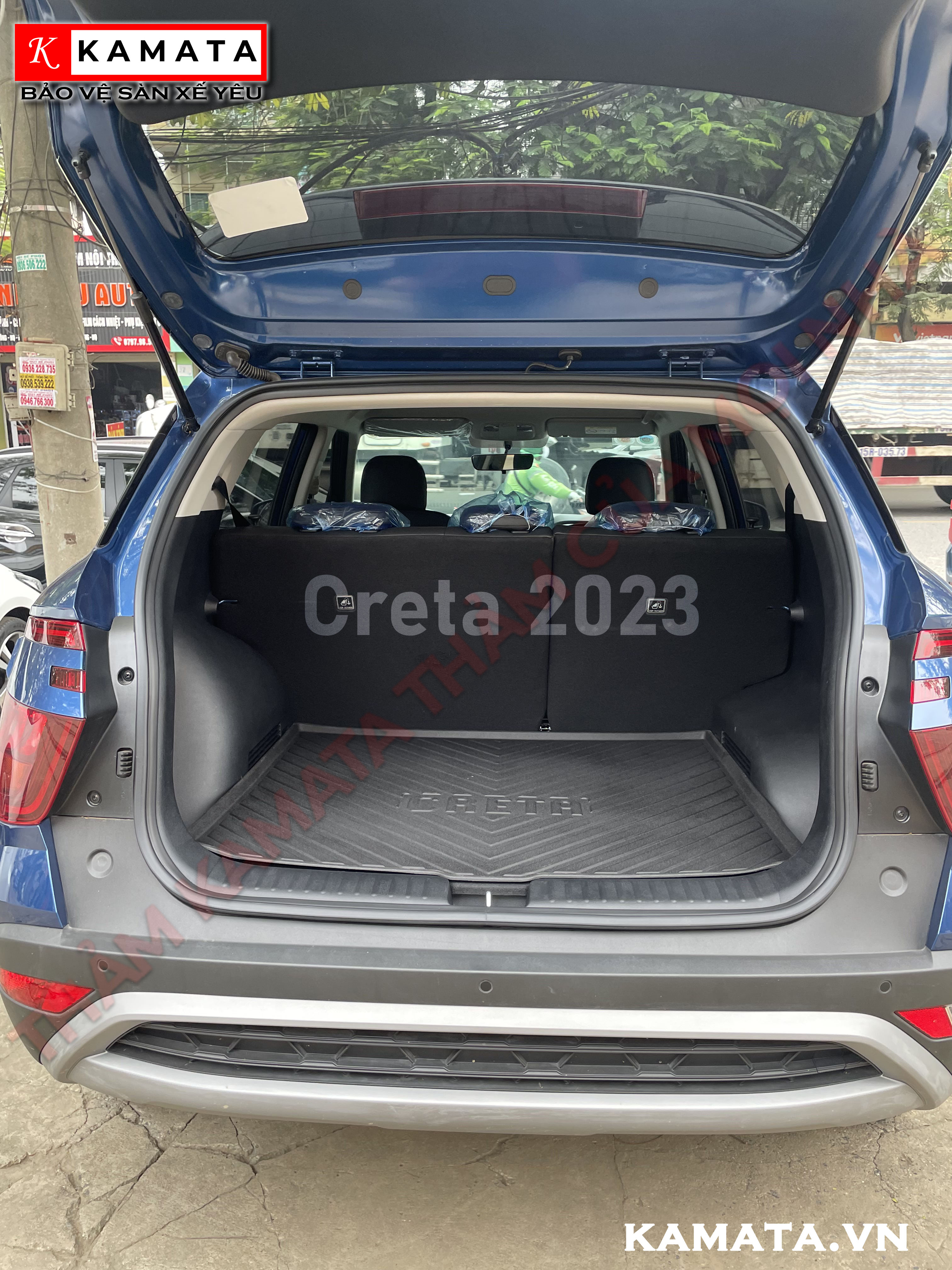 Thảm lót cốp xe ô tô Hyundai Creta 2022 - 2023 chất liệu TPV cao cấp mới nhất
