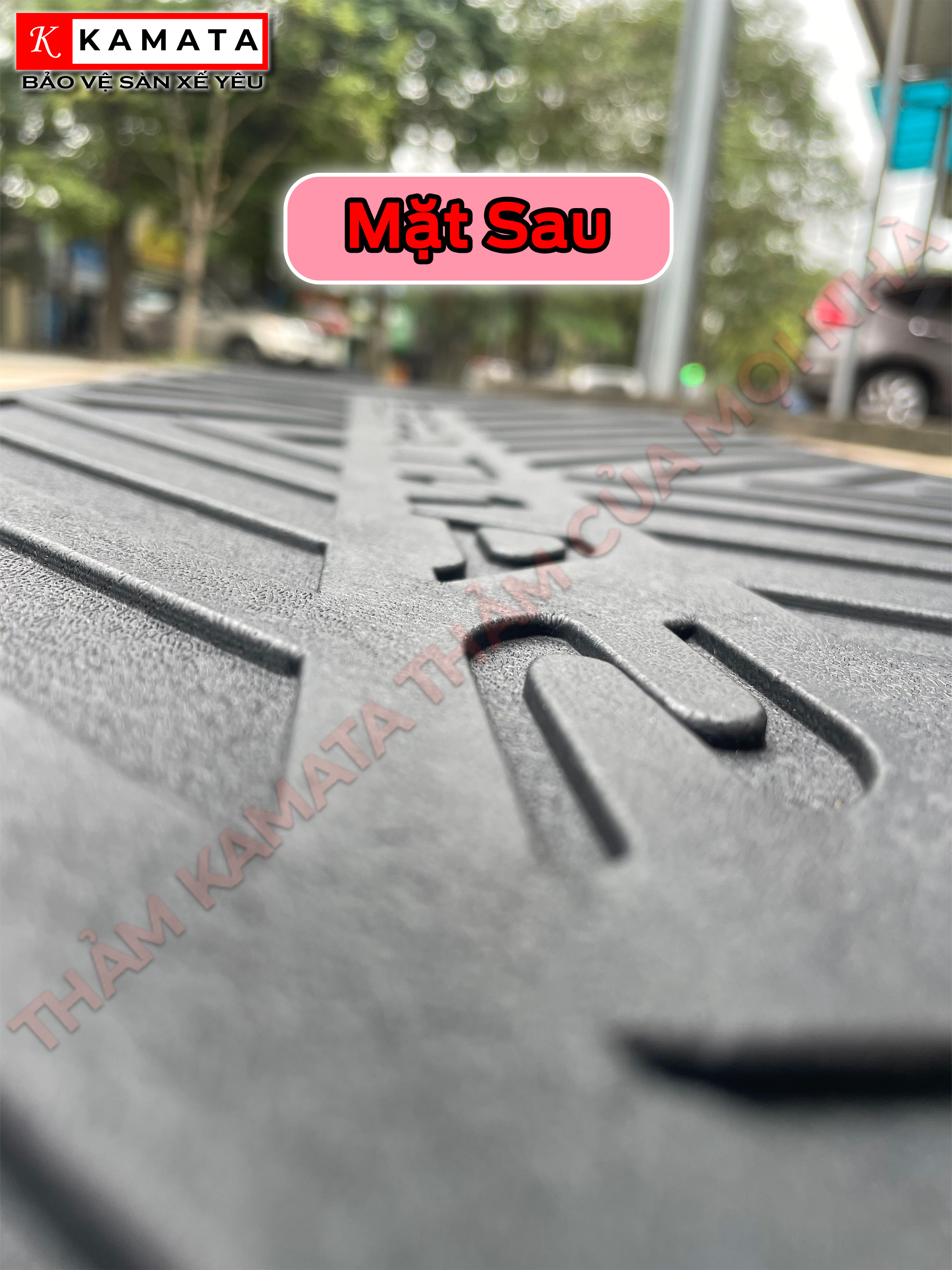 Thảm lót cốp xe ô tô Hyundai Santafe 2018 - 2023 chất liệu TPV cao cấp mới nhất