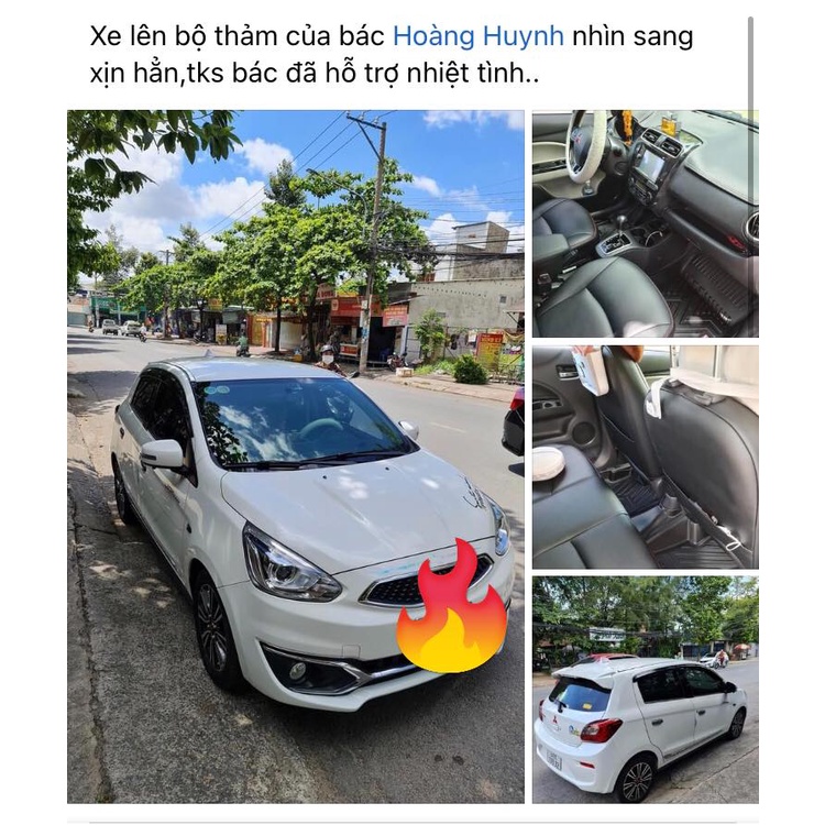 Thảm TPE lót sàn ô tô KAMATA Mitsubishi Mirage 2015 - 2019  đúc nguyên khối TPE