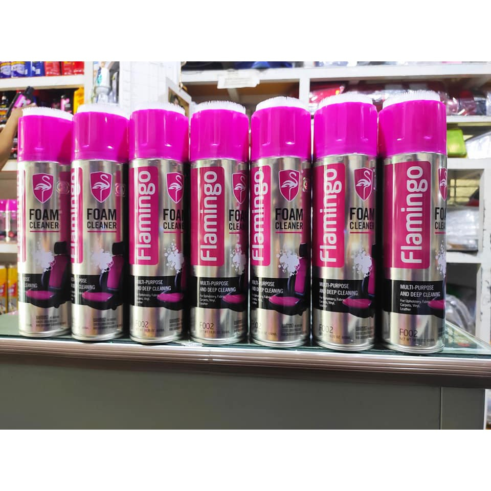 Bình xịt vệ sinh nội thất oto, ghế da ô tô dạng bọt Flamingo F002 650ml